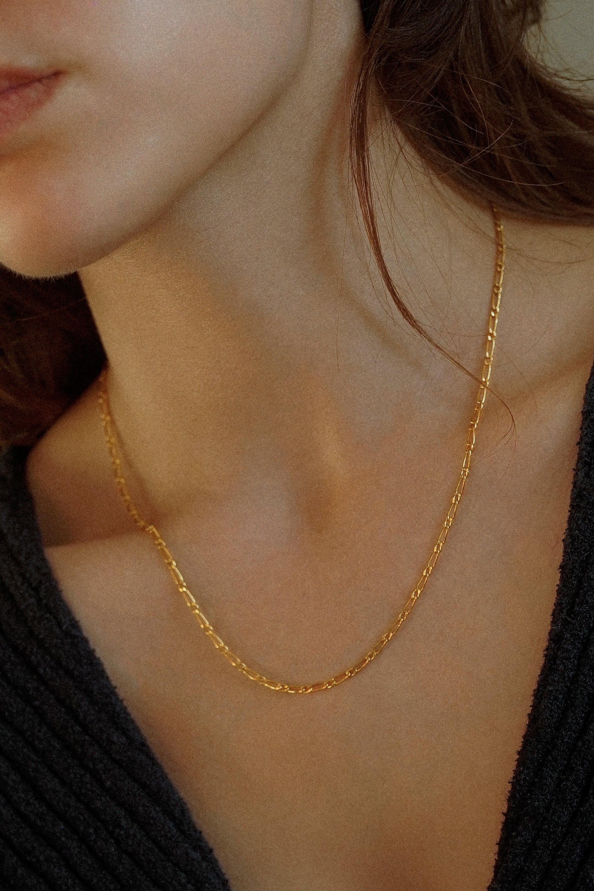Single Link Figaro Necklace