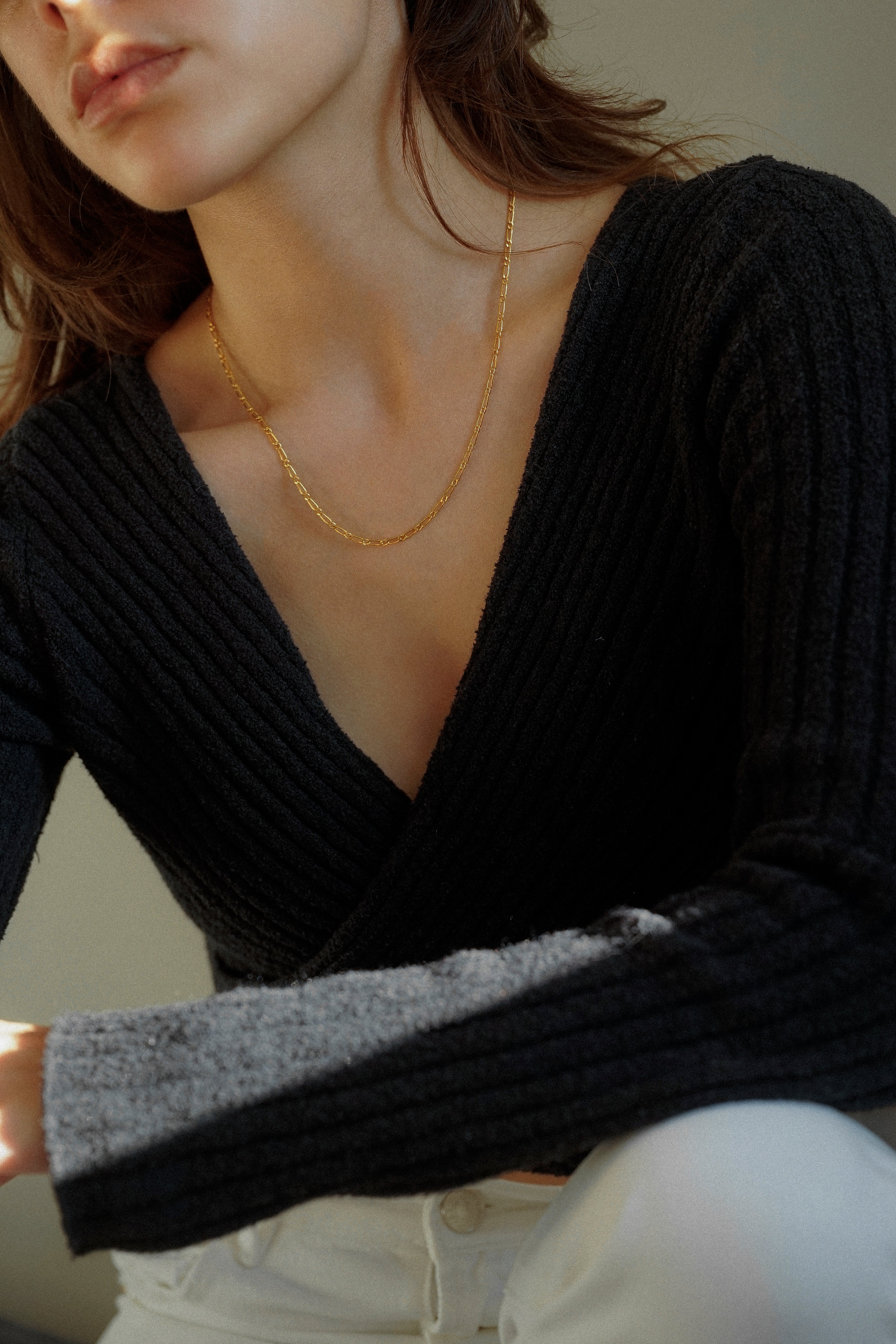 Single Link Figaro Necklace