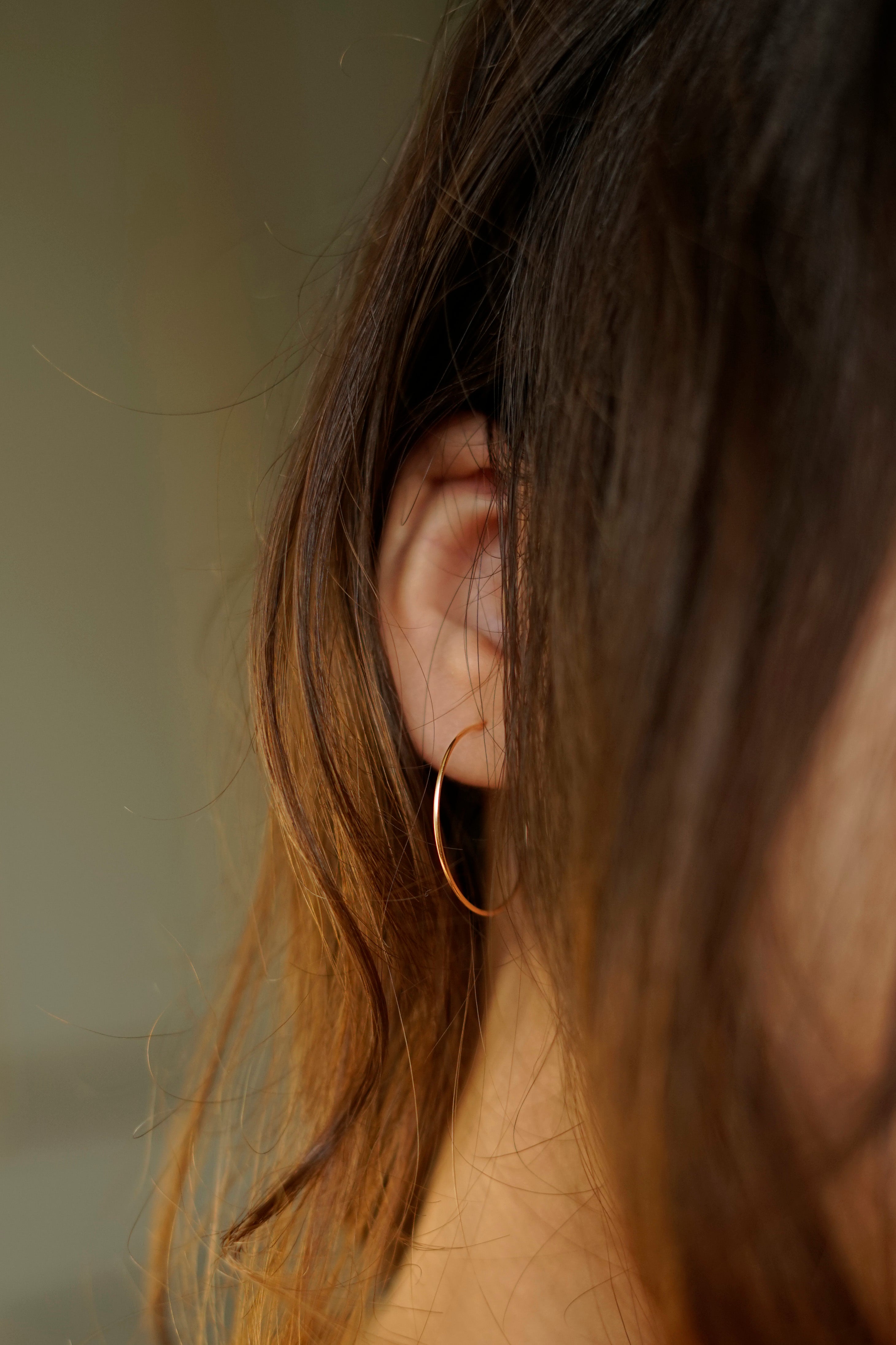 Dainty Plain Hoop Earrings