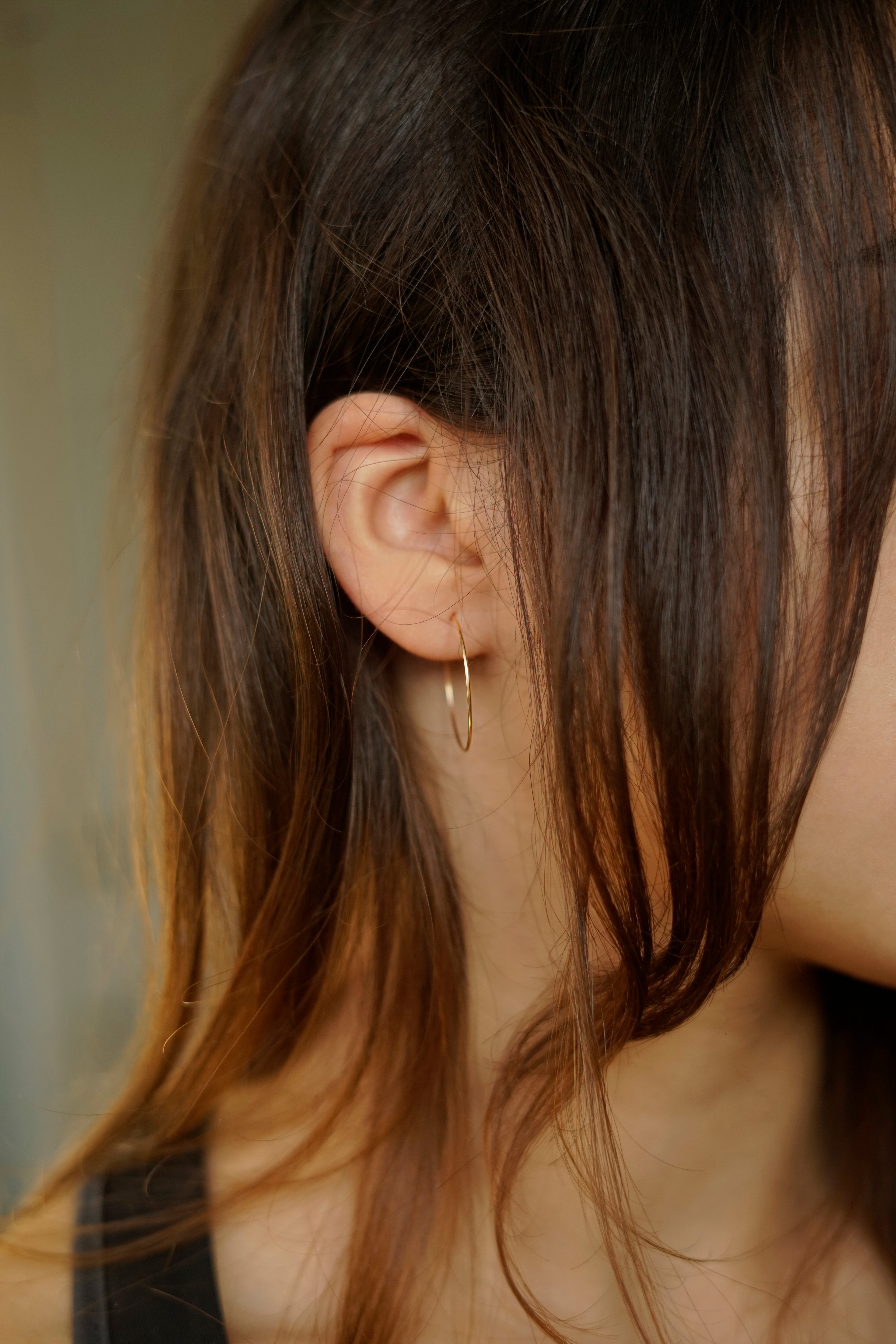Dainty Plain Hoop Earrings