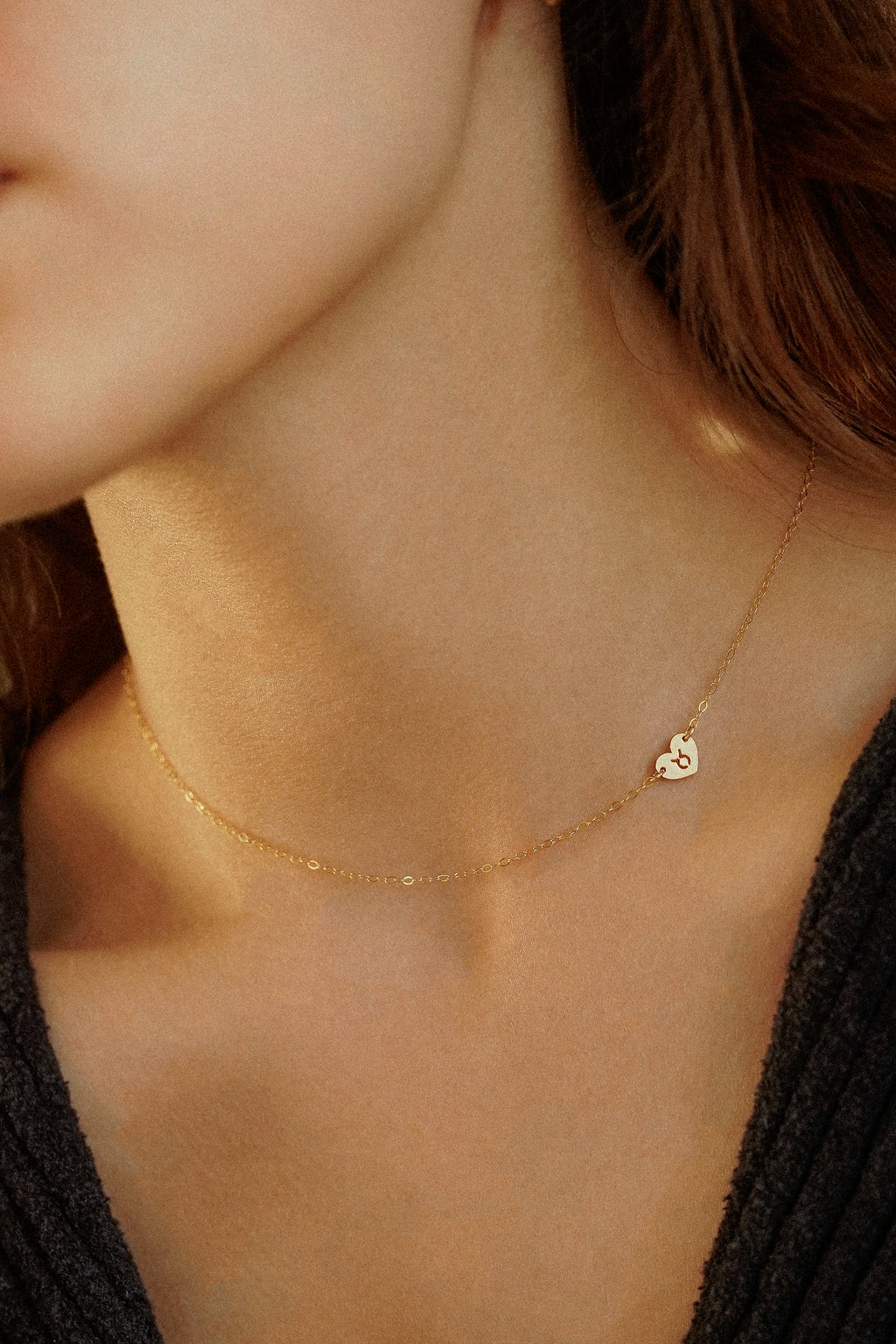 Zodiac Star Sign Heart Necklace