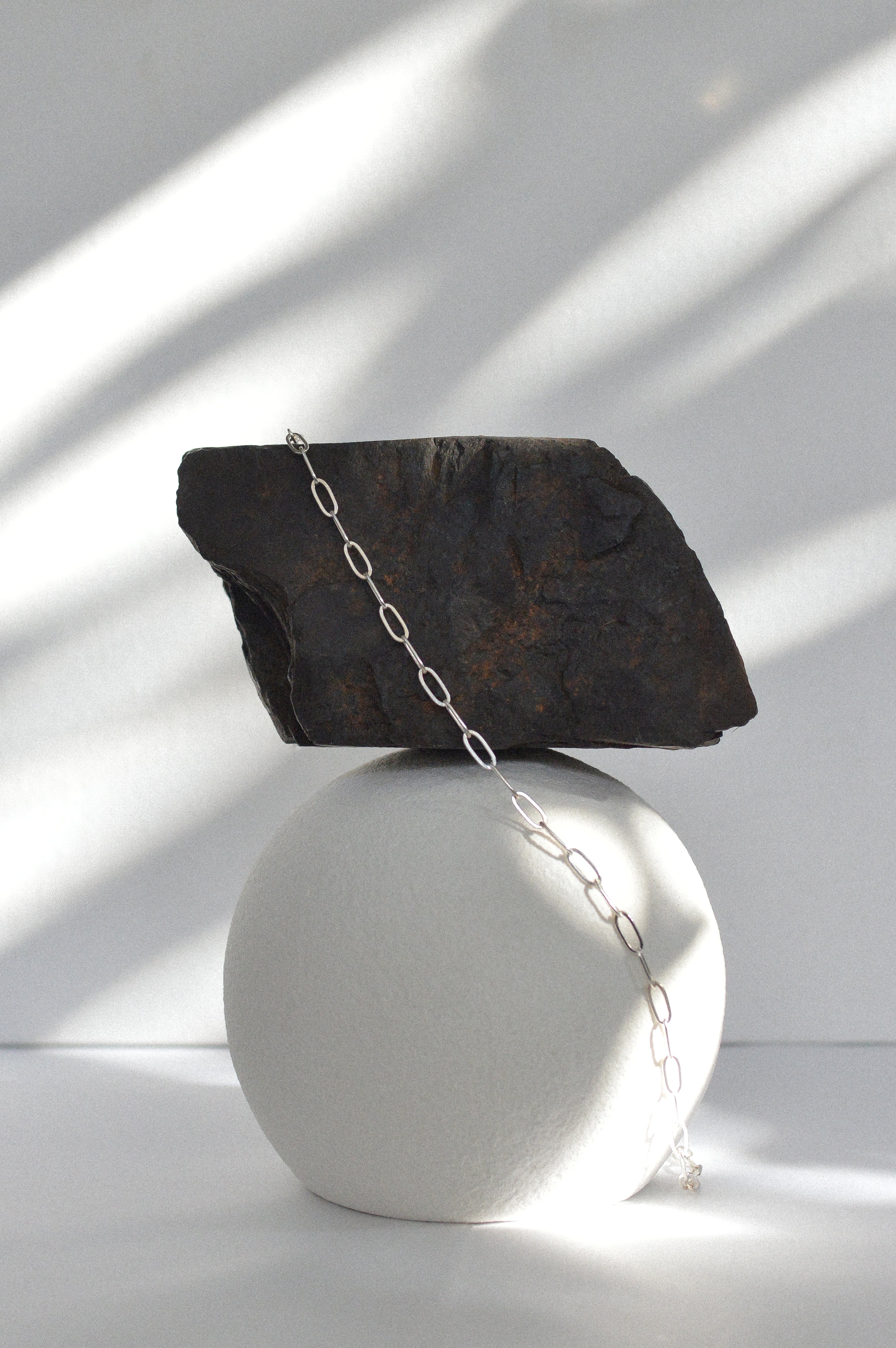 Paperclip Link Rectangle Necklace