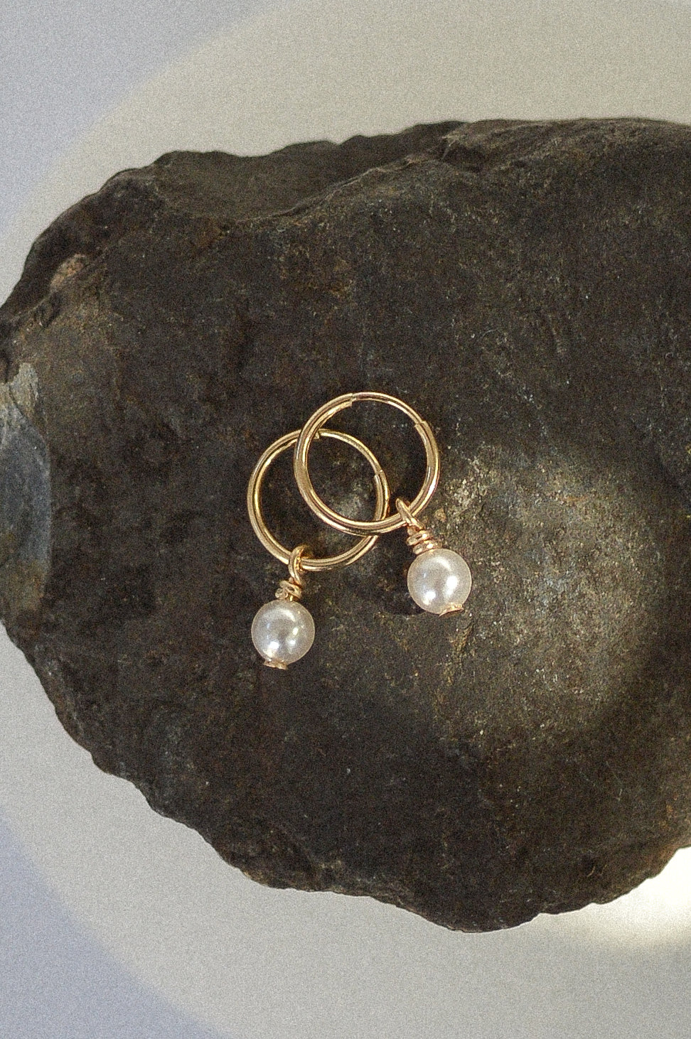 Swarovski Pearl Huggie Earrings