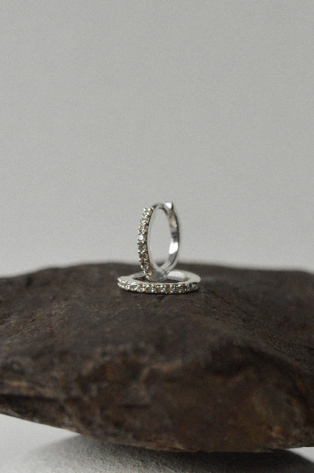 Pave Cubic Zirconia Hoop Earrings