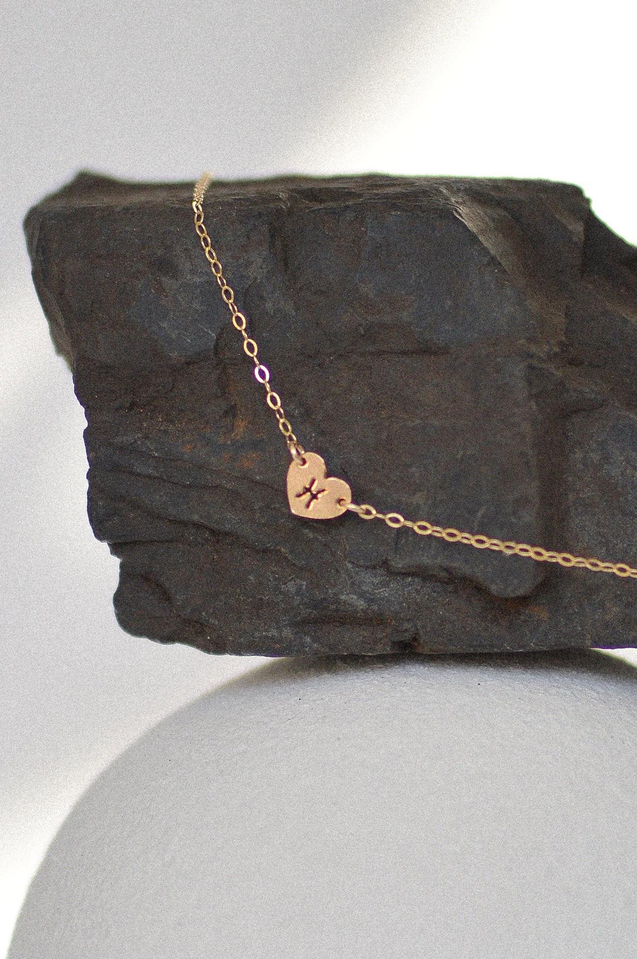 Zodiac Star Sign Heart Necklace