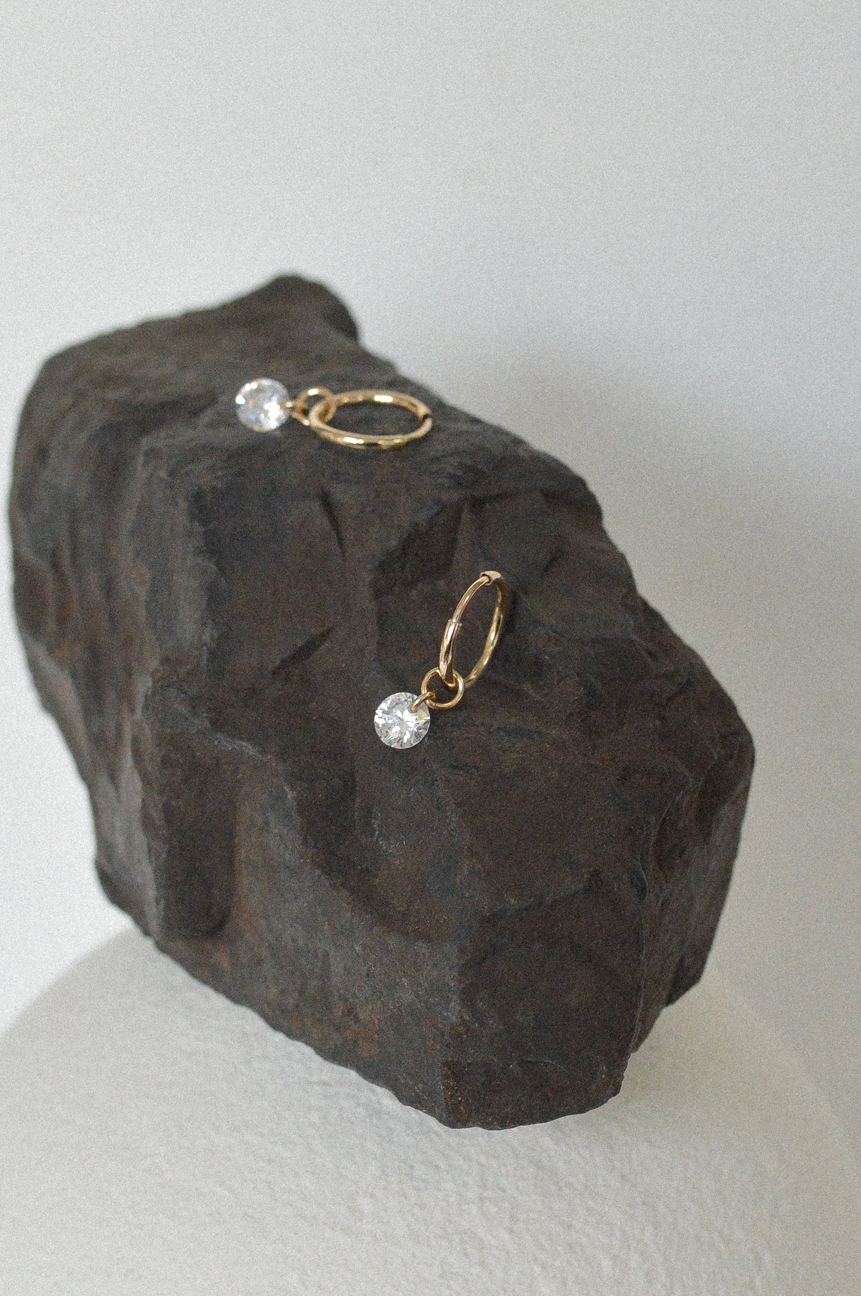 Cubic Zirconia Dainty Huggie Earrings