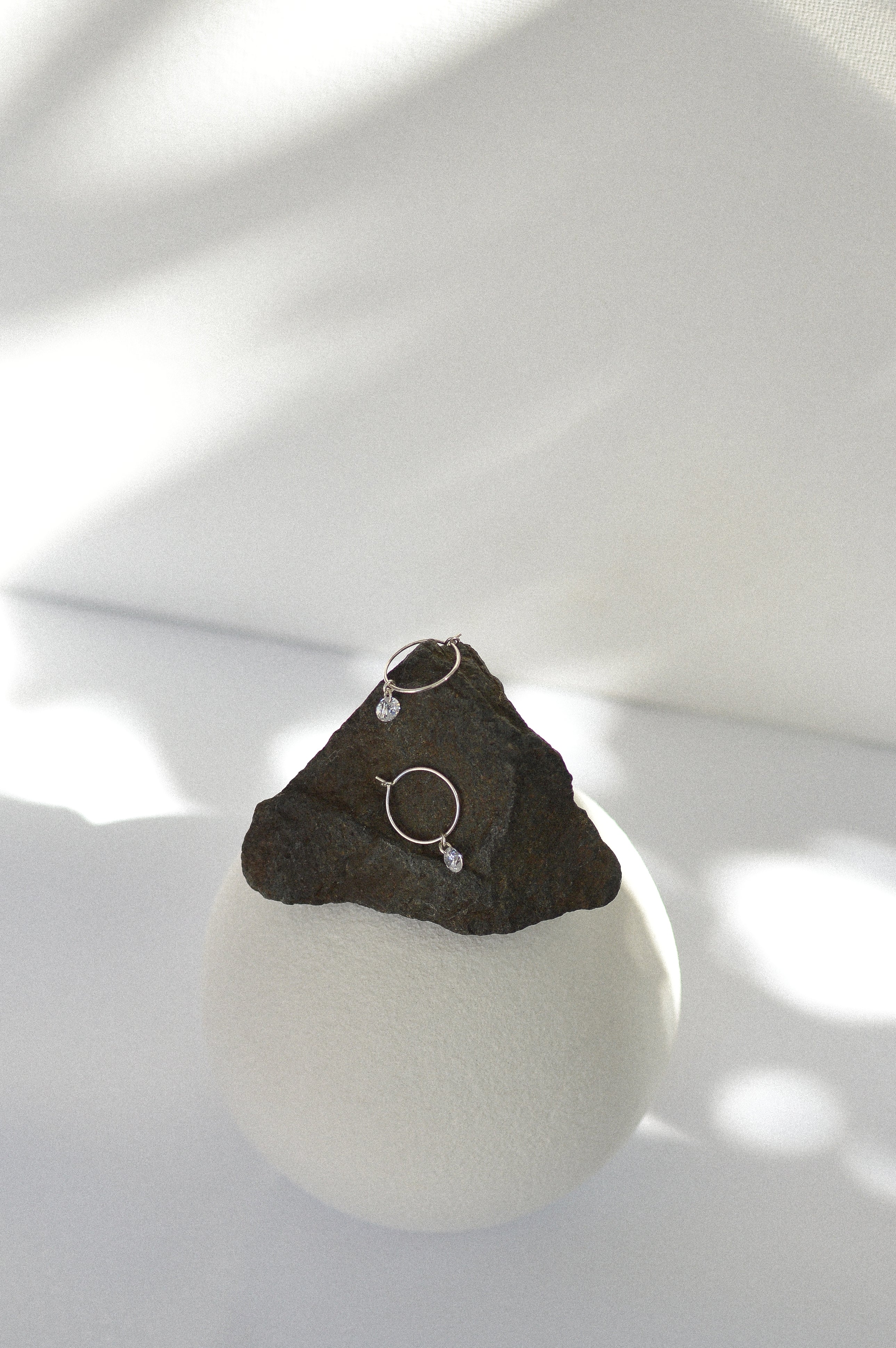 15mm Hoop Earrings With Cubic Zirconia