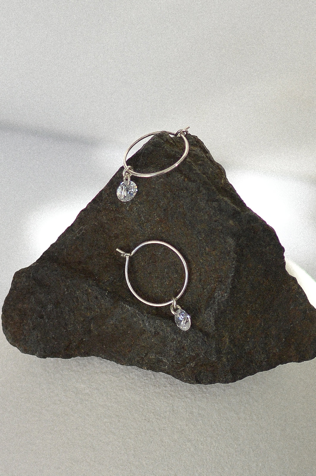 15mm Hoop Earrings With Cubic Zirconia