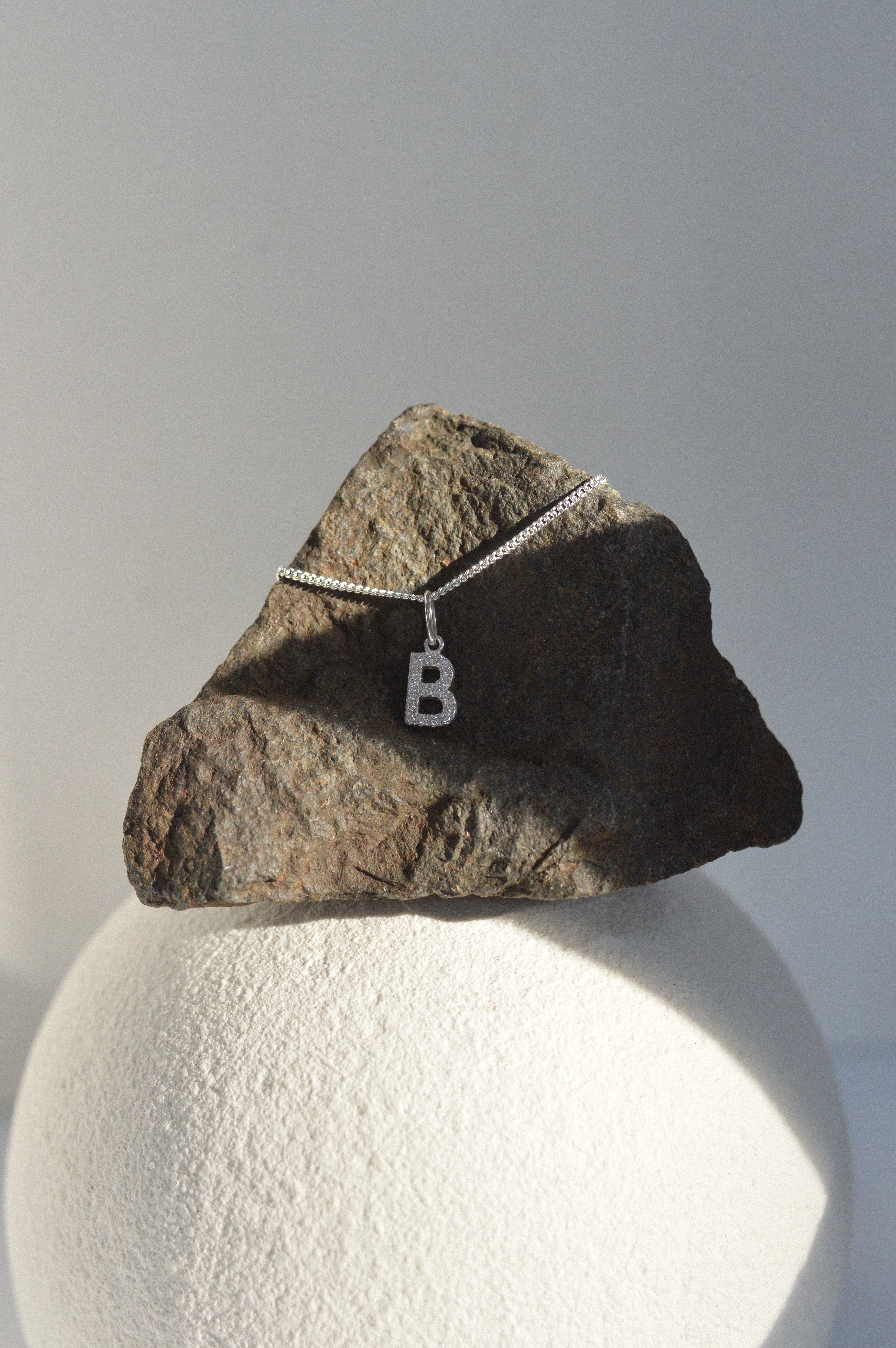 Pavé Letter Initial Necklace