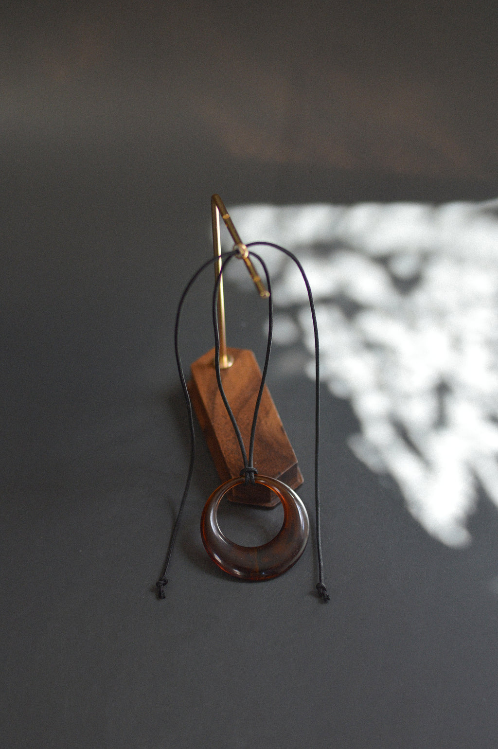 Brown Resin Pendant Necklace