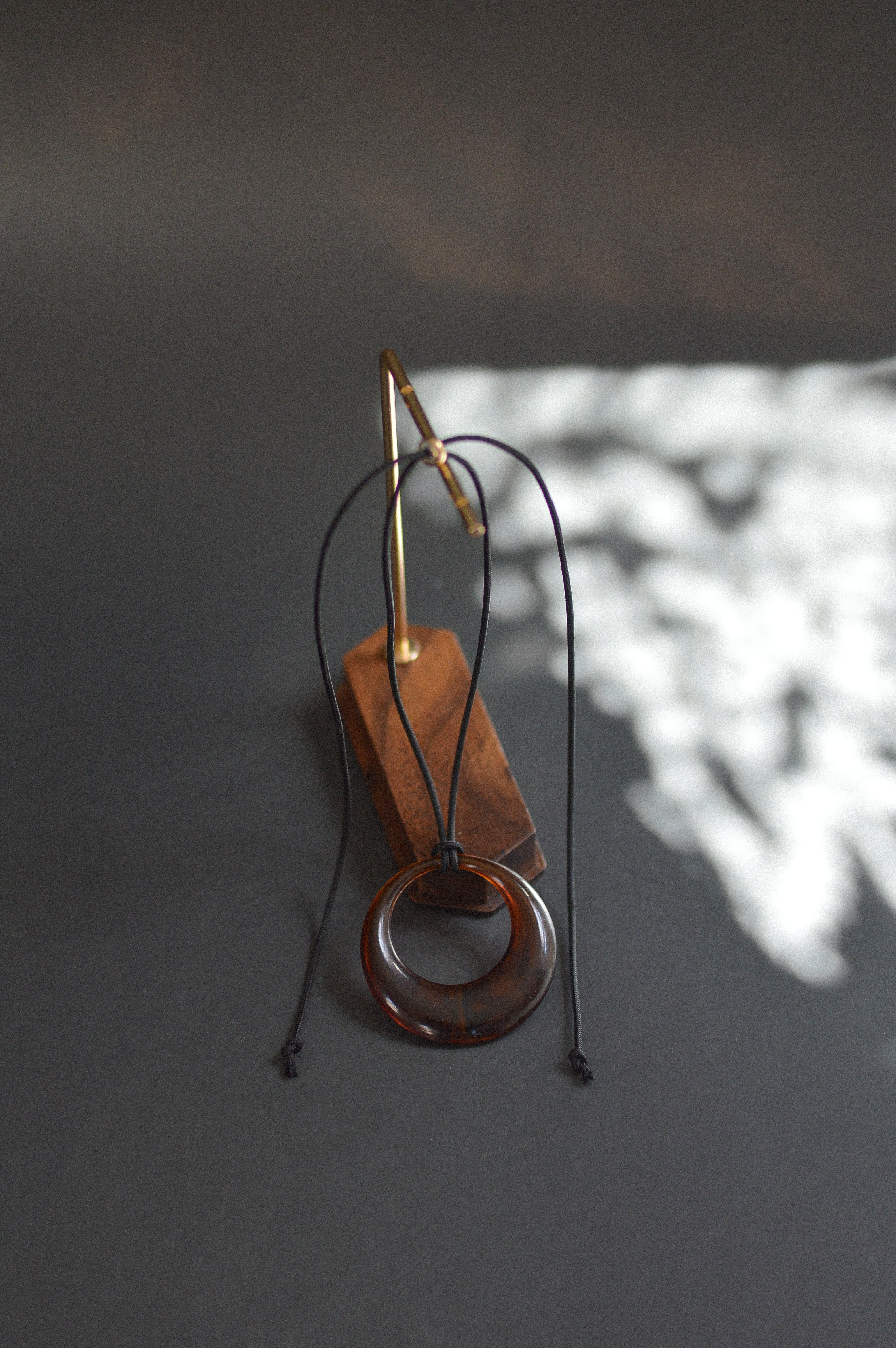 Brown Resin Pendant Necklace