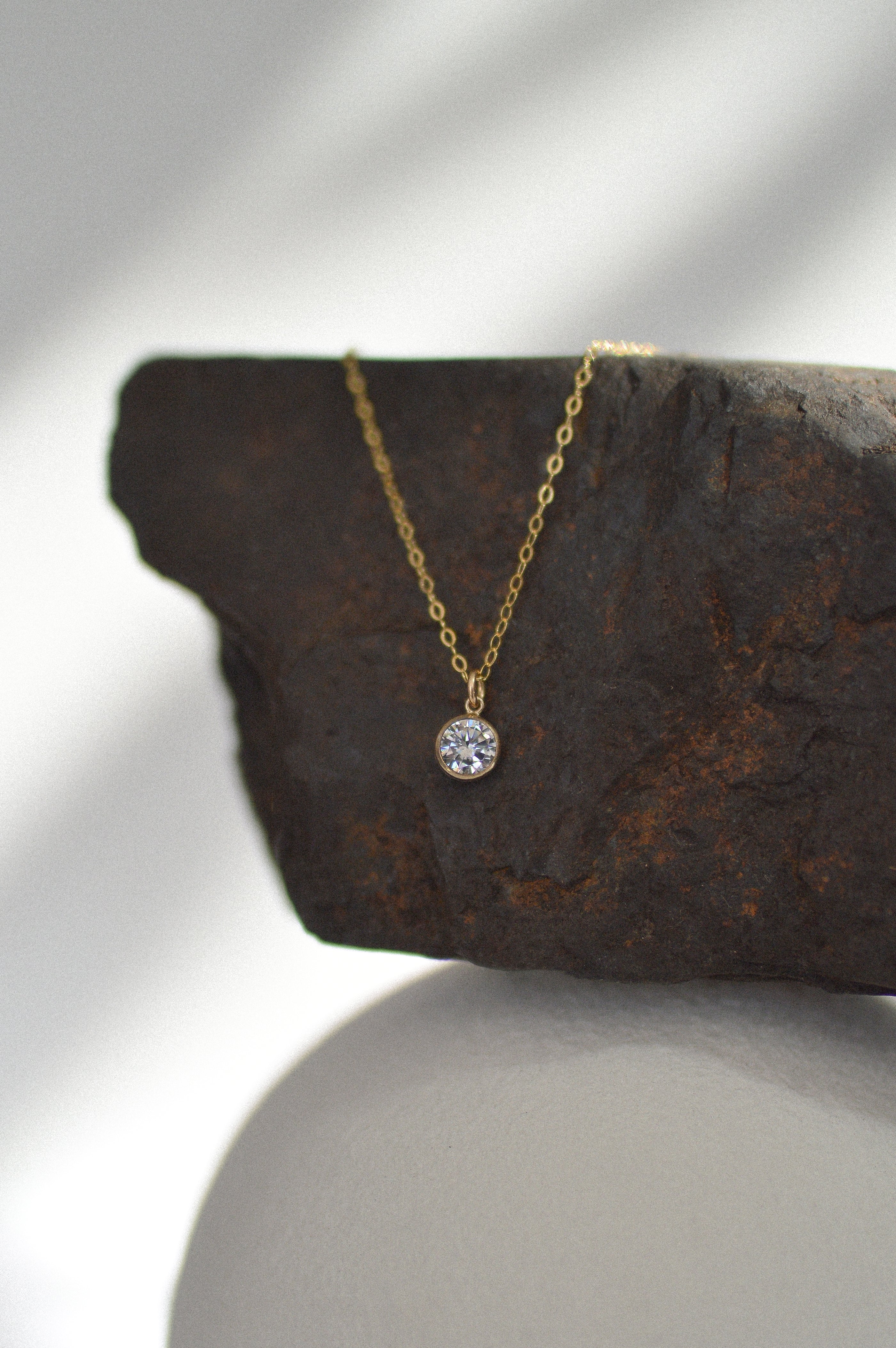 Cubic Zirconia Charm Necklace