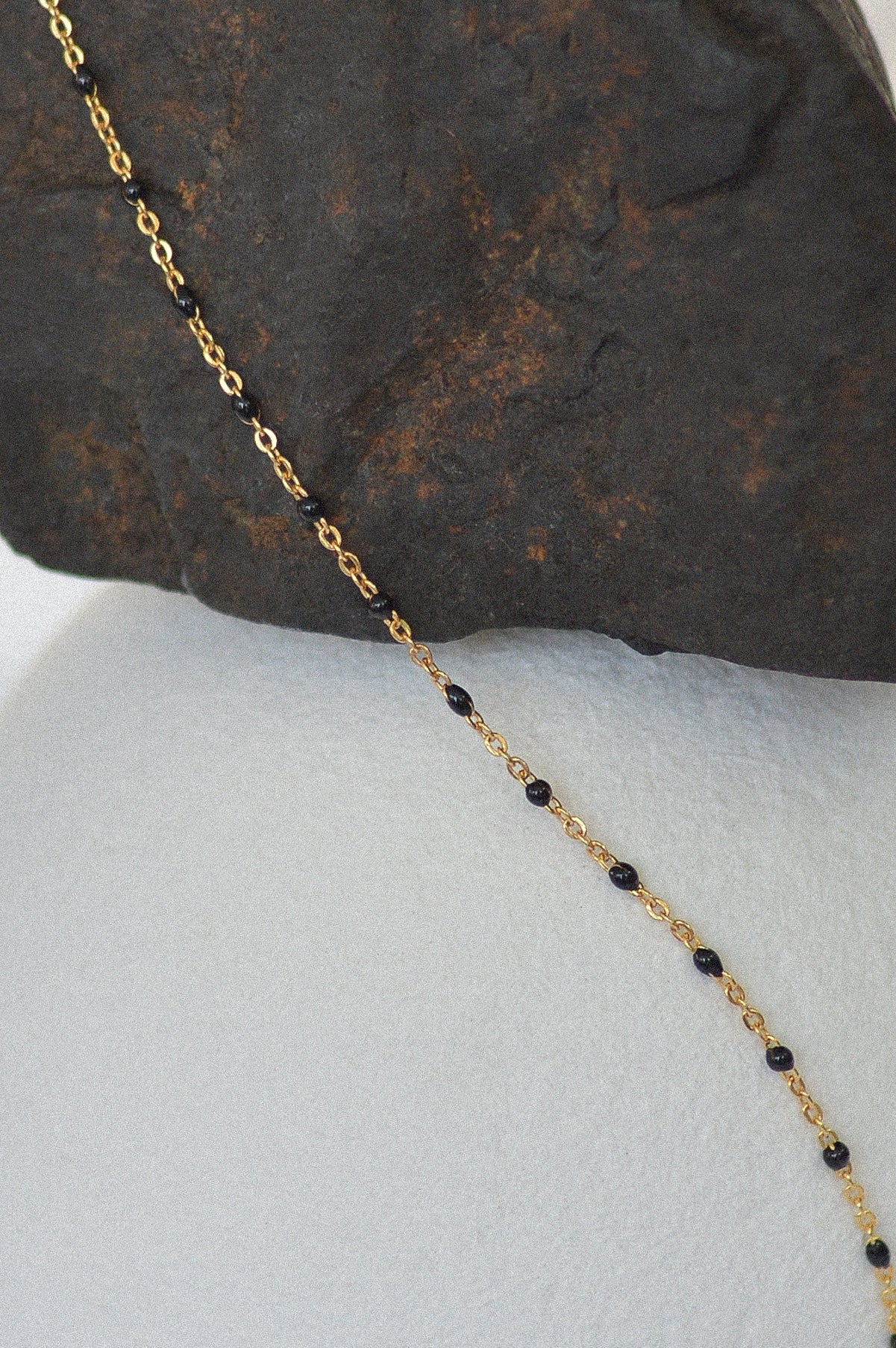Black Enamel Necklace