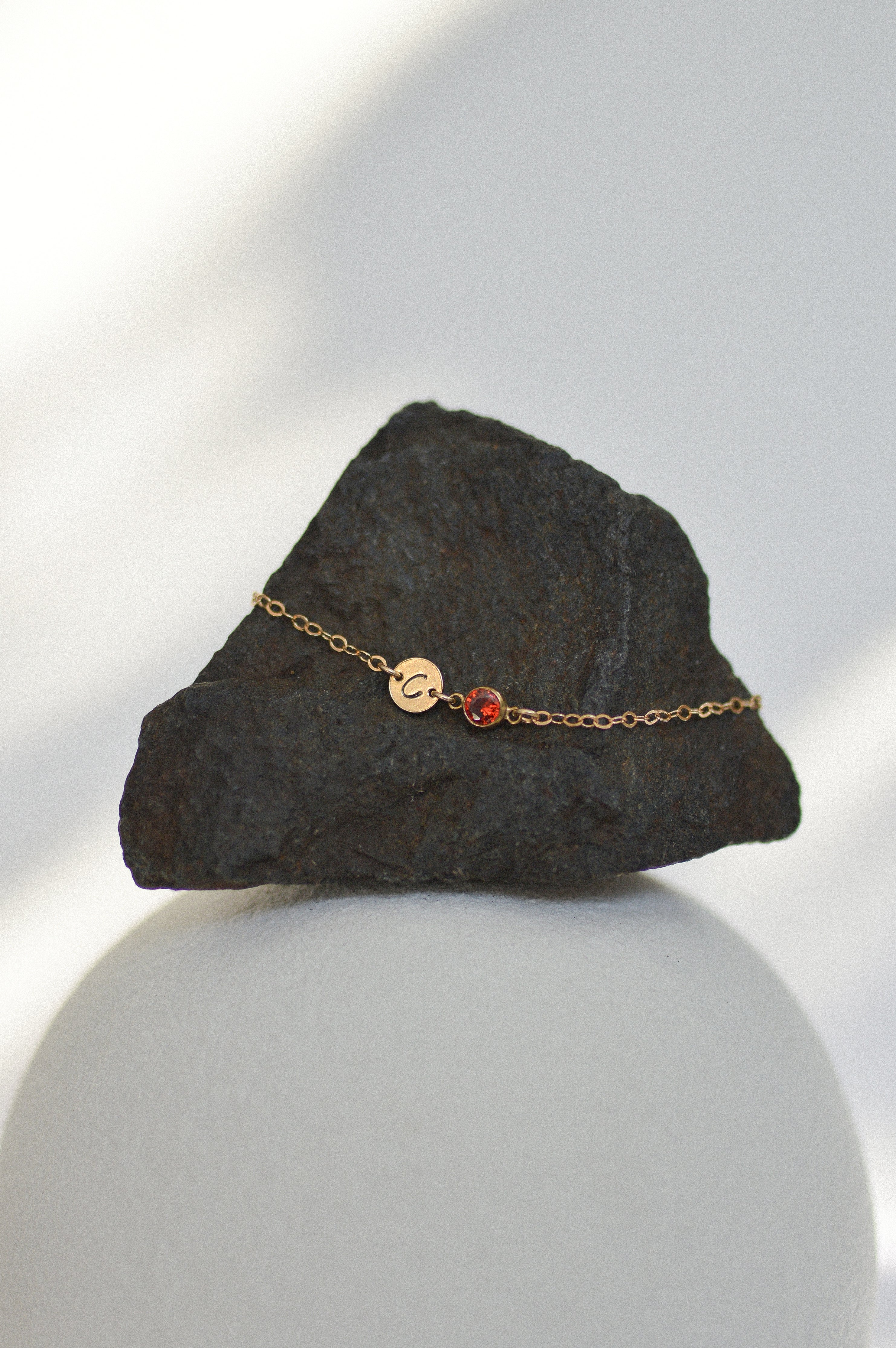 Letter Birthstone Bracelet
