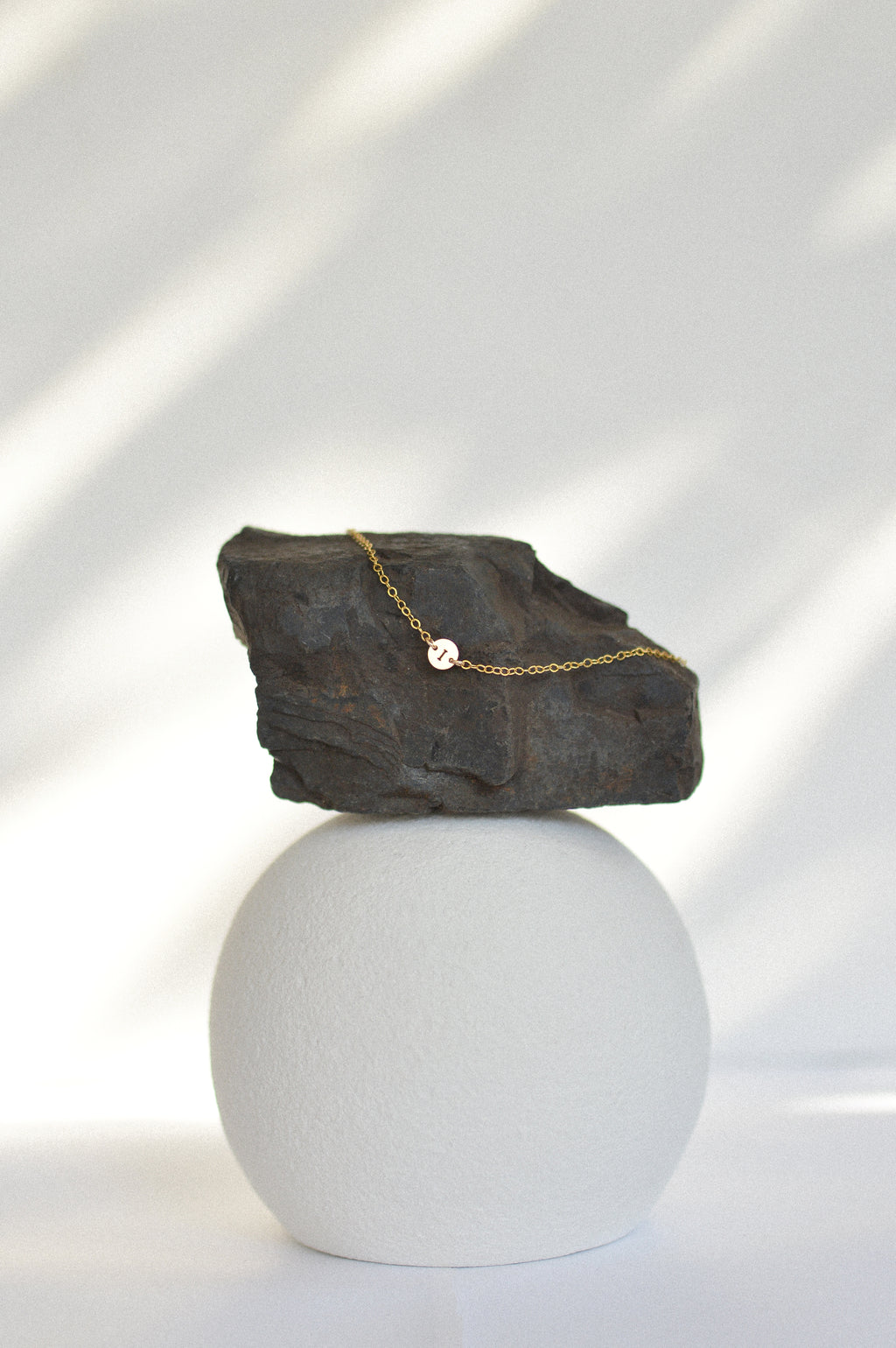 Initial Disc Connector Bracelet