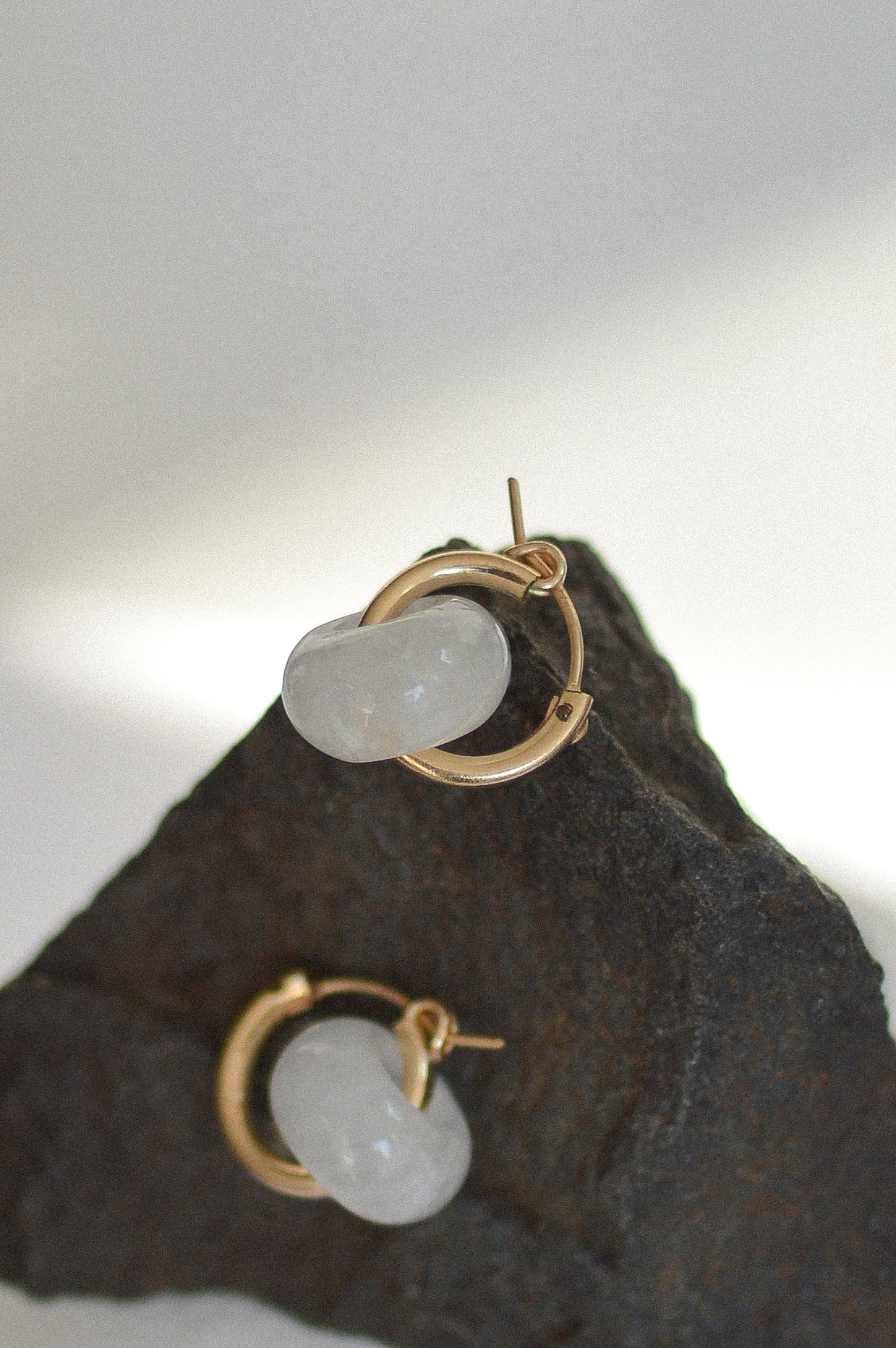 Crystal Quartz Hoop Earrings