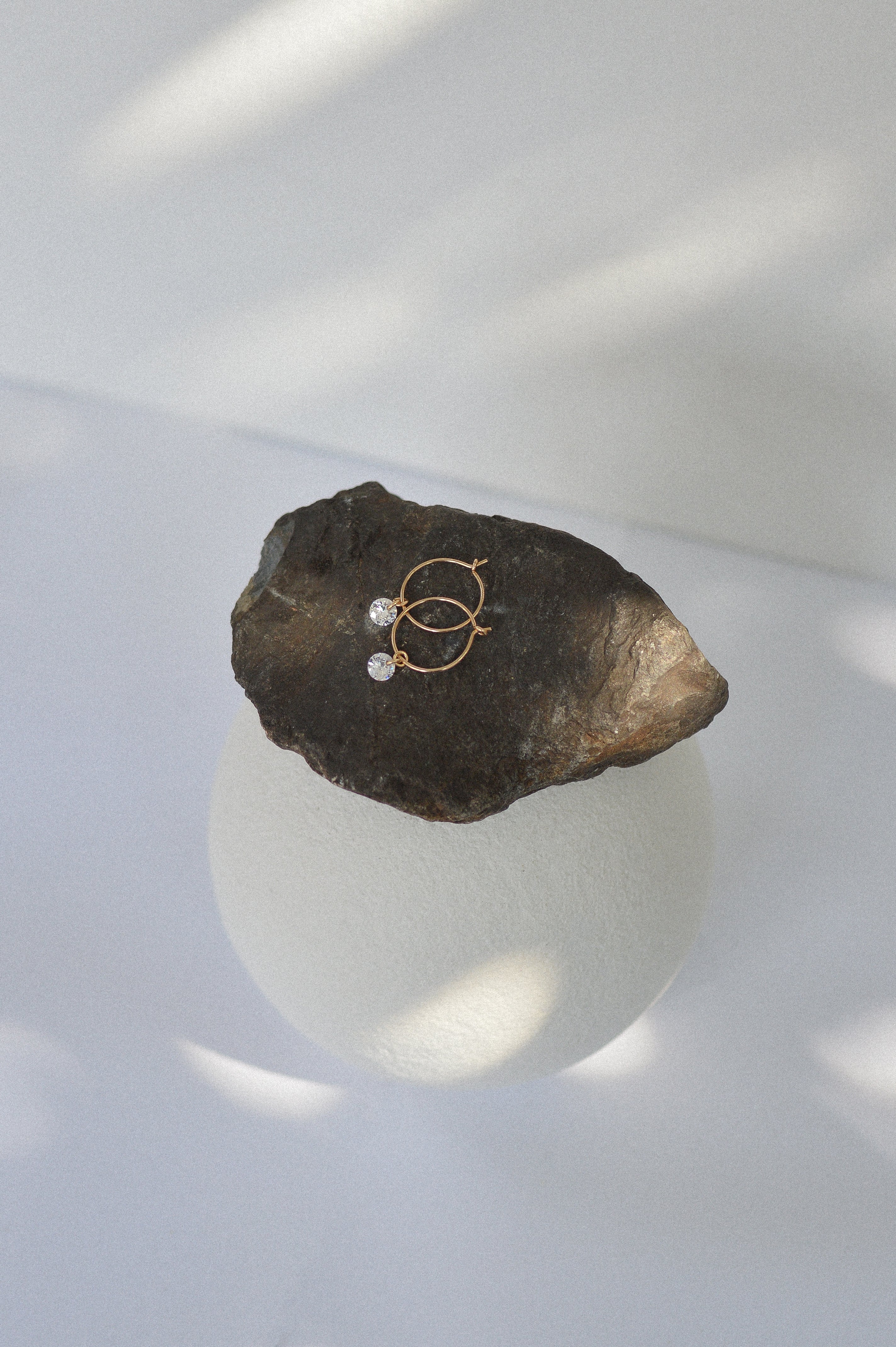 15mm Hoop Earrings With Cubic Zirconia