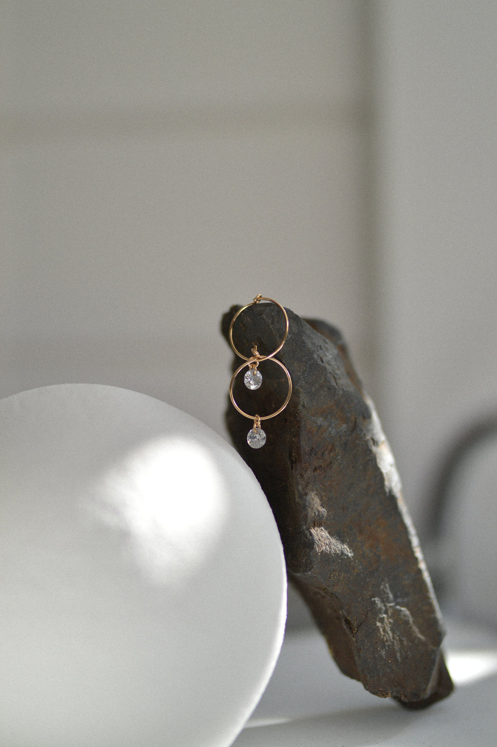 15mm Hoop Earrings With Cubic Zirconia