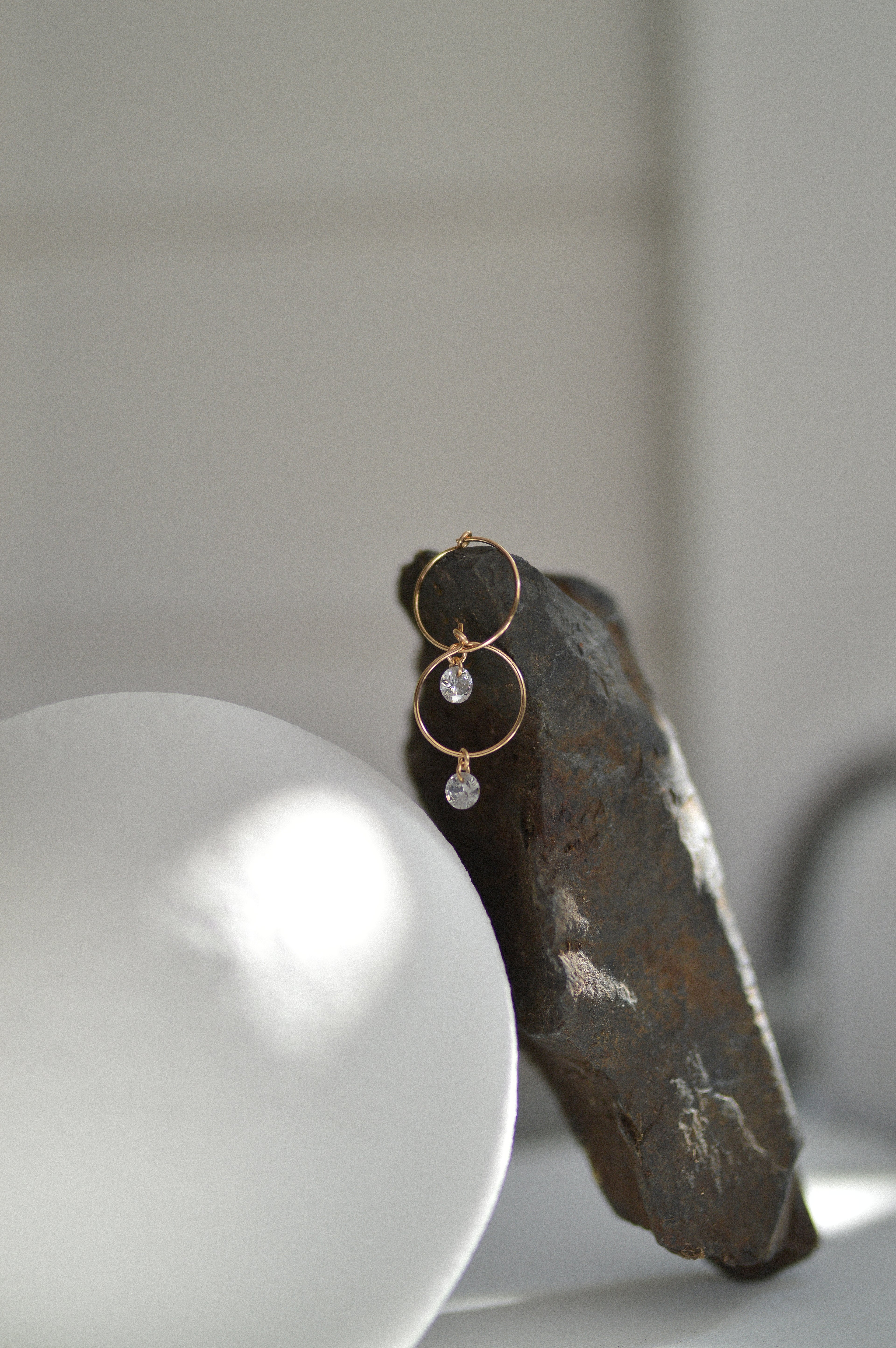 15mm Hoop Earrings With Cubic Zirconia