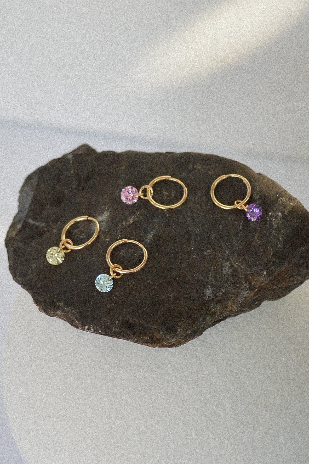 Birthstone Huggie Hoop Earrings