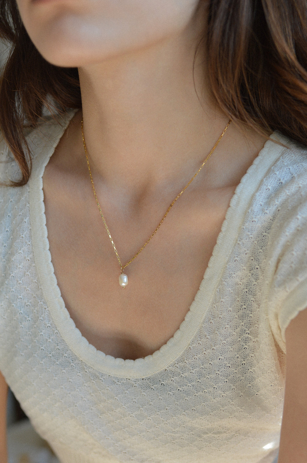 Freshwater Pearl Charm Necklace