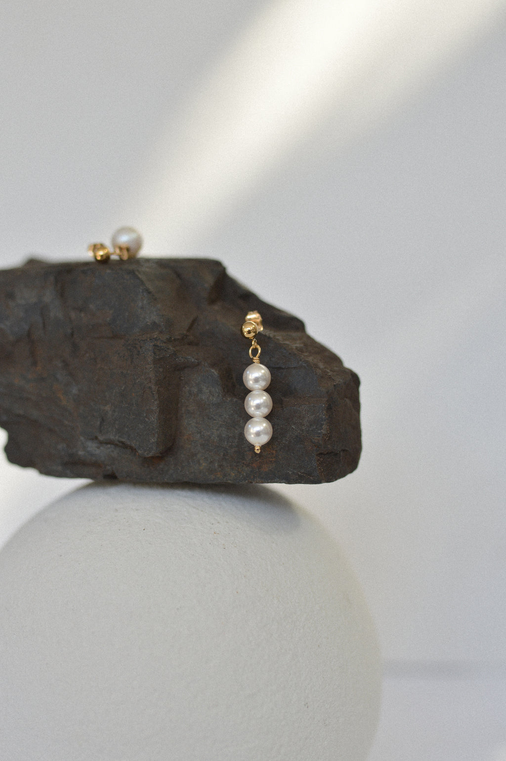 Swarovski Triple Pearl Stud Earrings