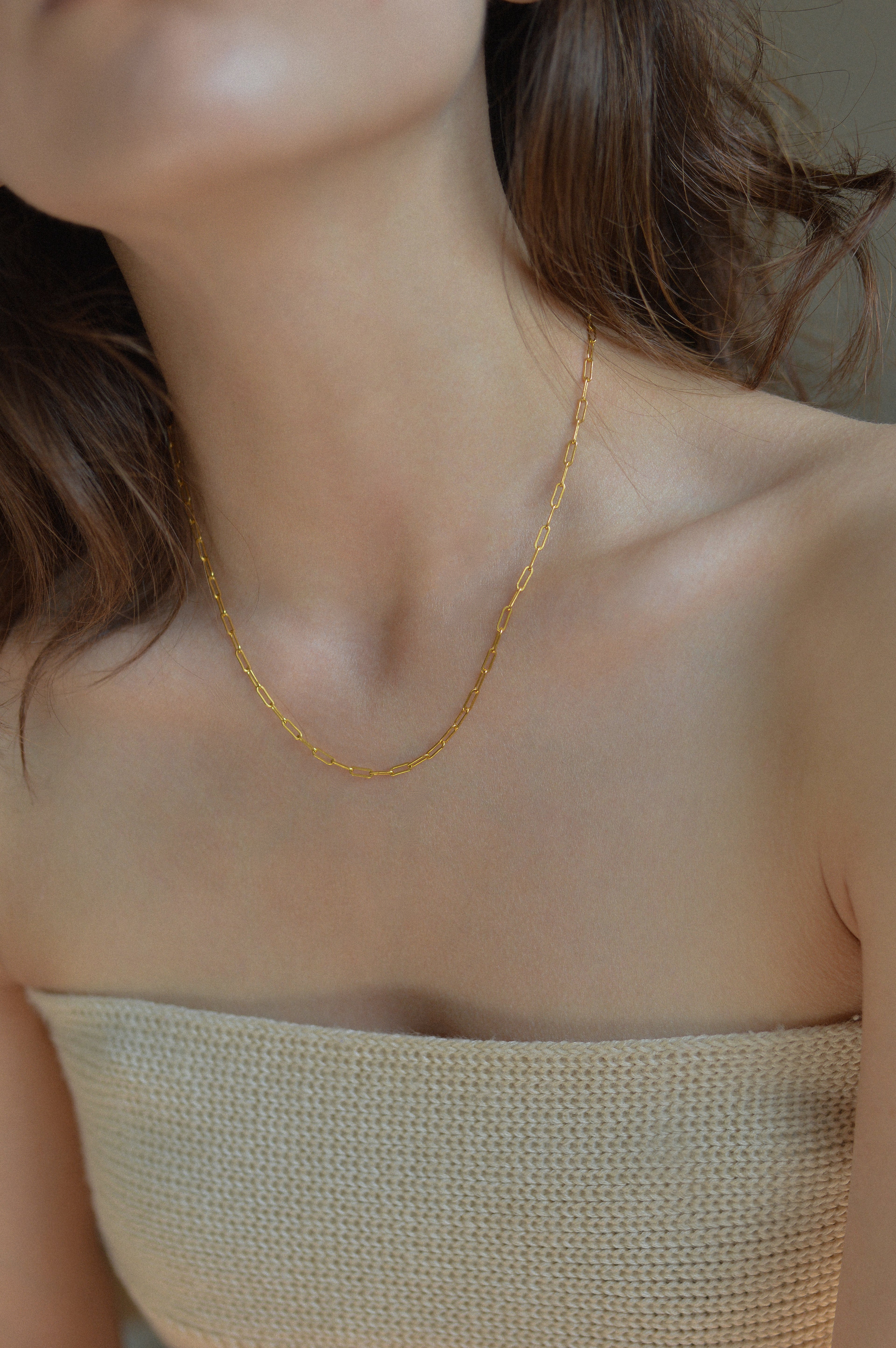 2.5mm Paperclip Necklace