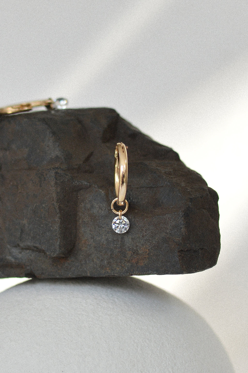 19mm Hoop Earrings With Cubic Zirconia