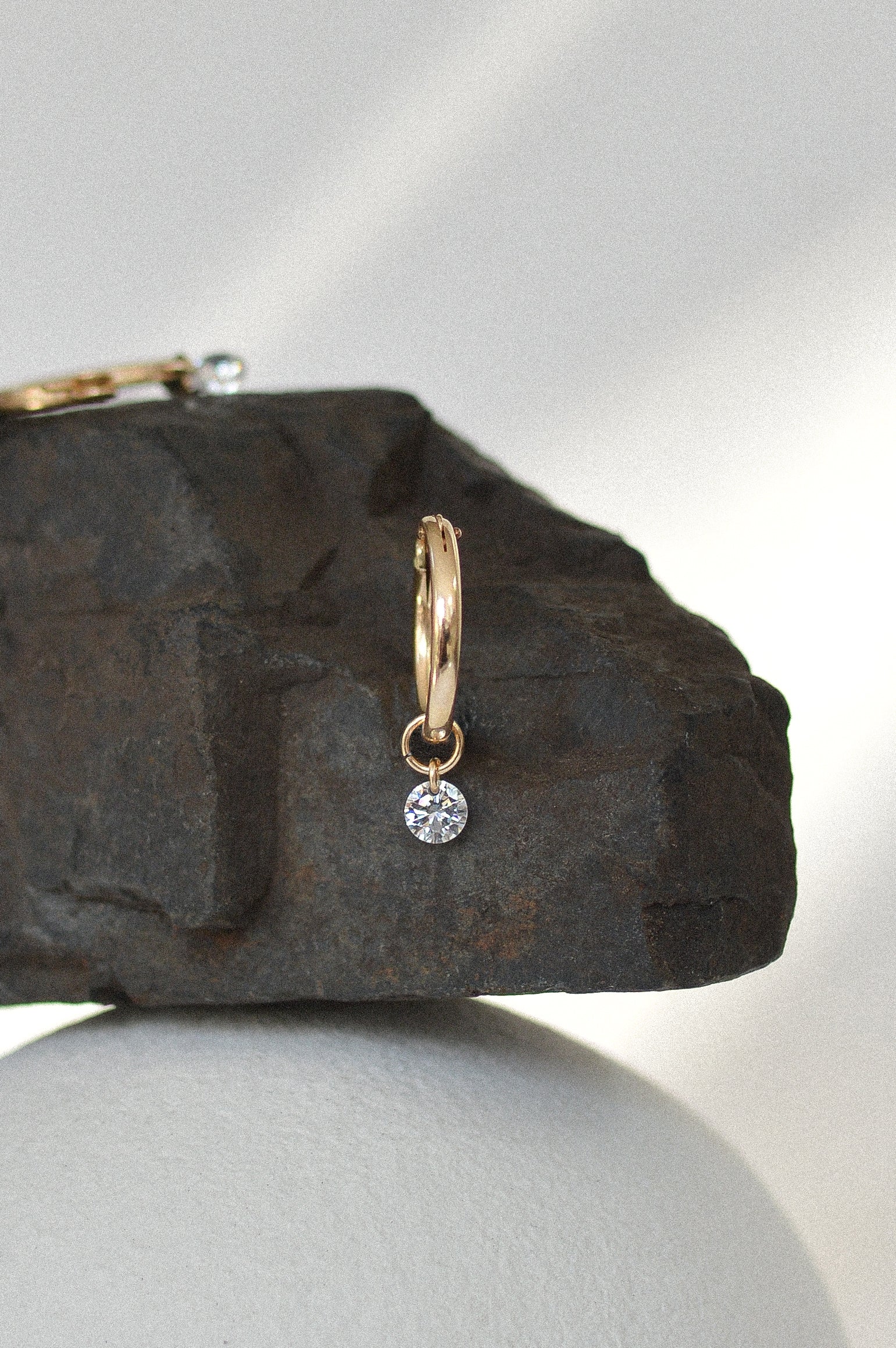 19mm Hoop Earrings With Cubic Zirconia