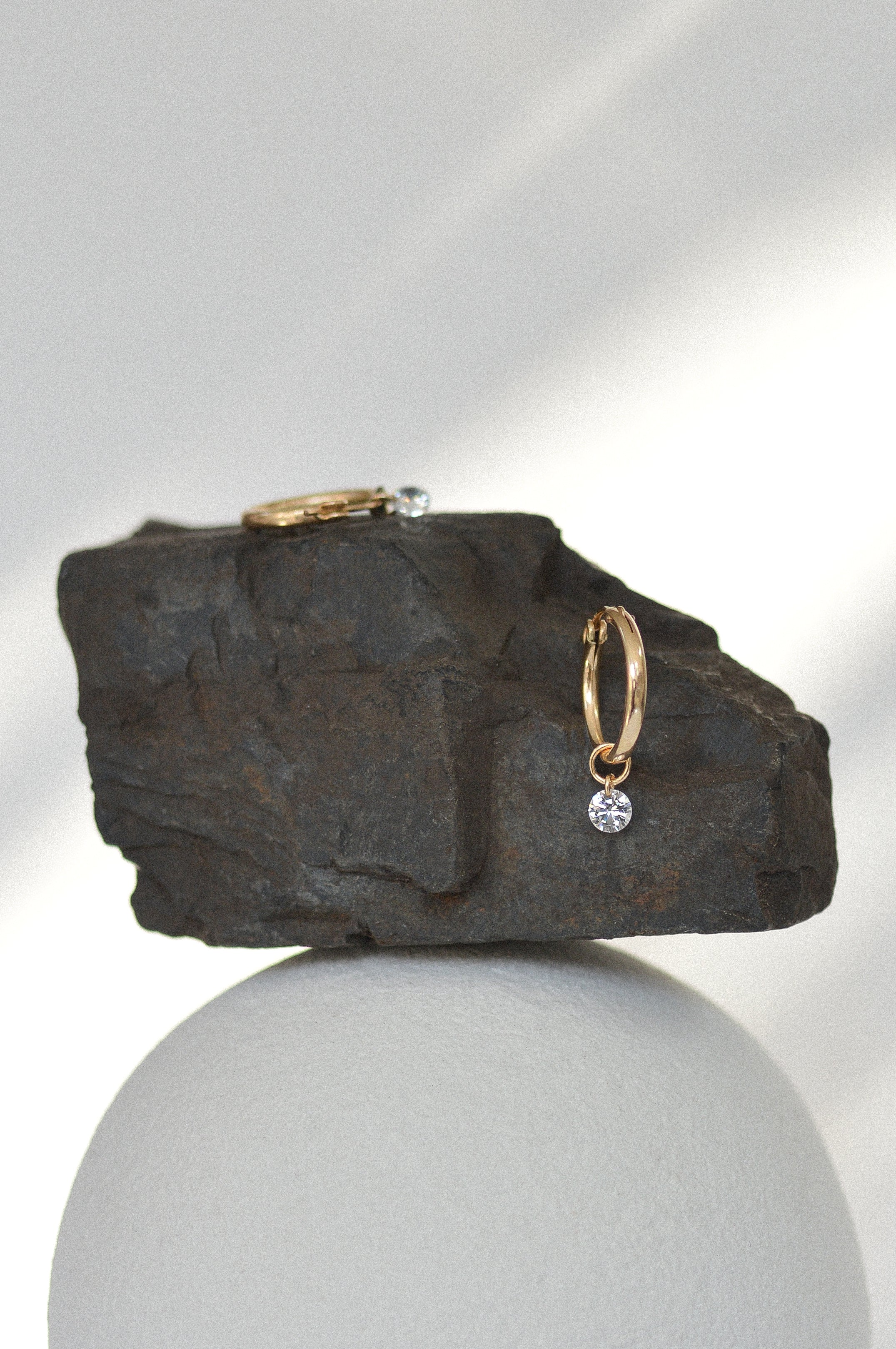 19mm Hoop Earrings With Cubic Zirconia