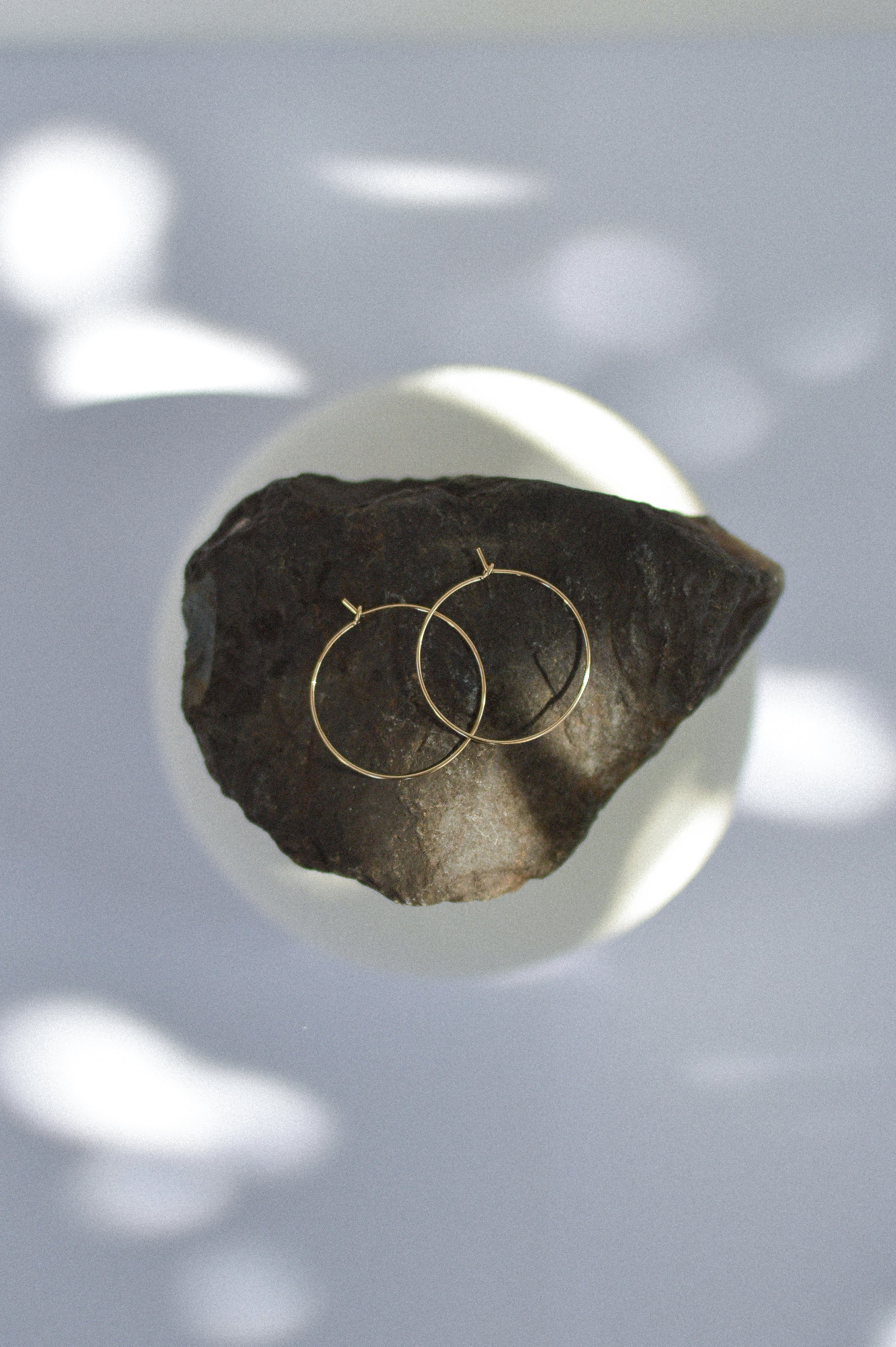 Dainty Plain Hoop Earrings