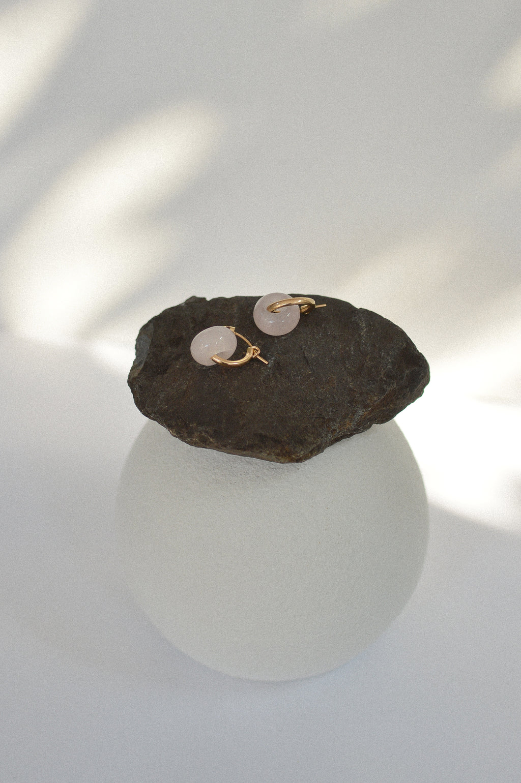 Crystal Quartz Hoop Earrings
