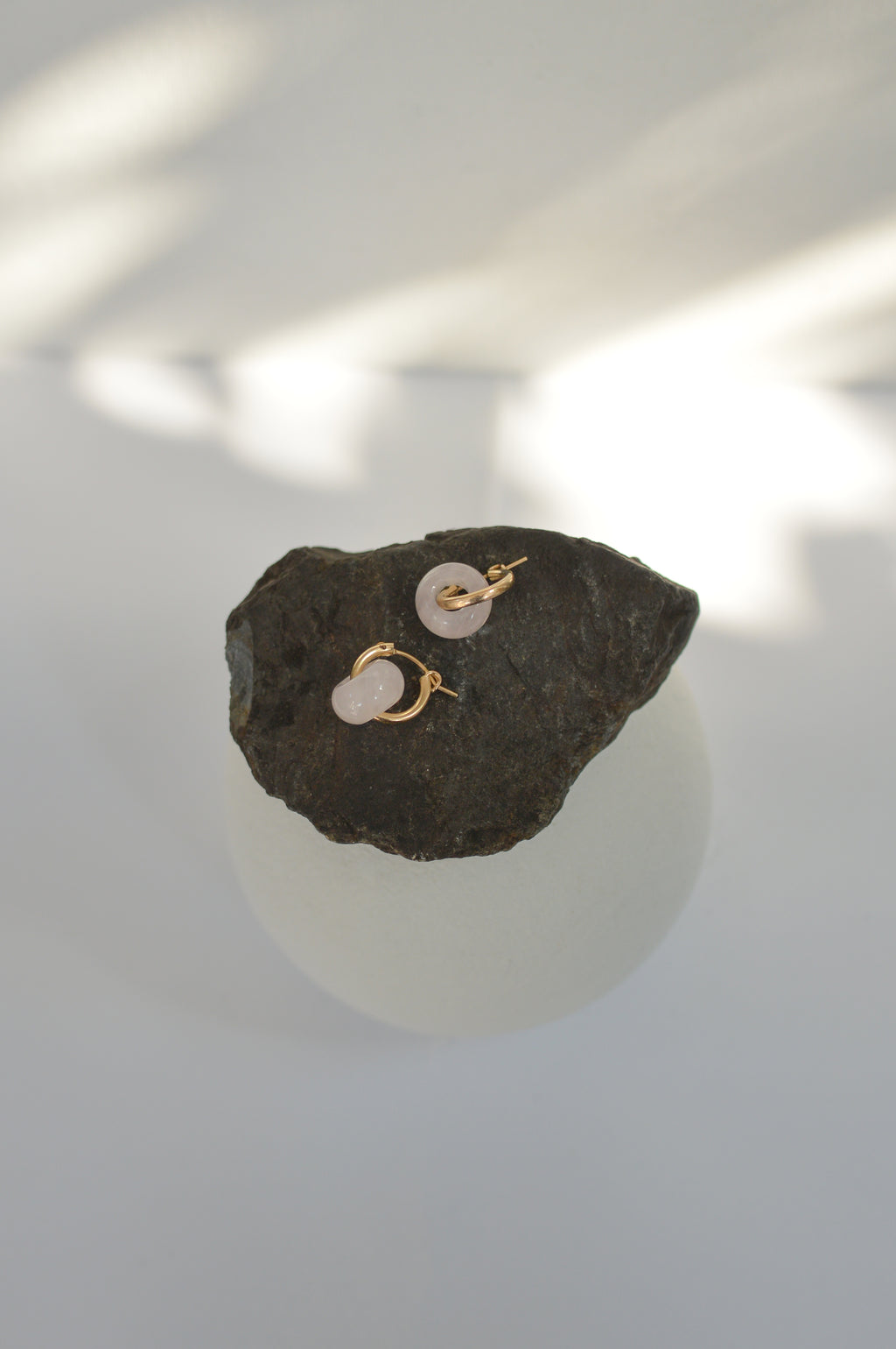 Crystal Quartz Hoop Earrings