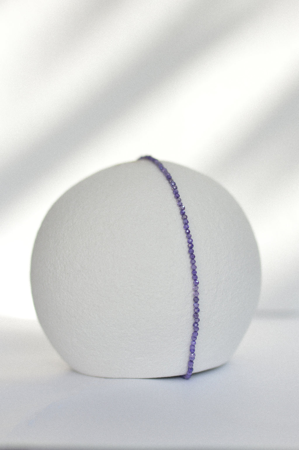 Purple Faceted Gemstone Beaded Necklace
