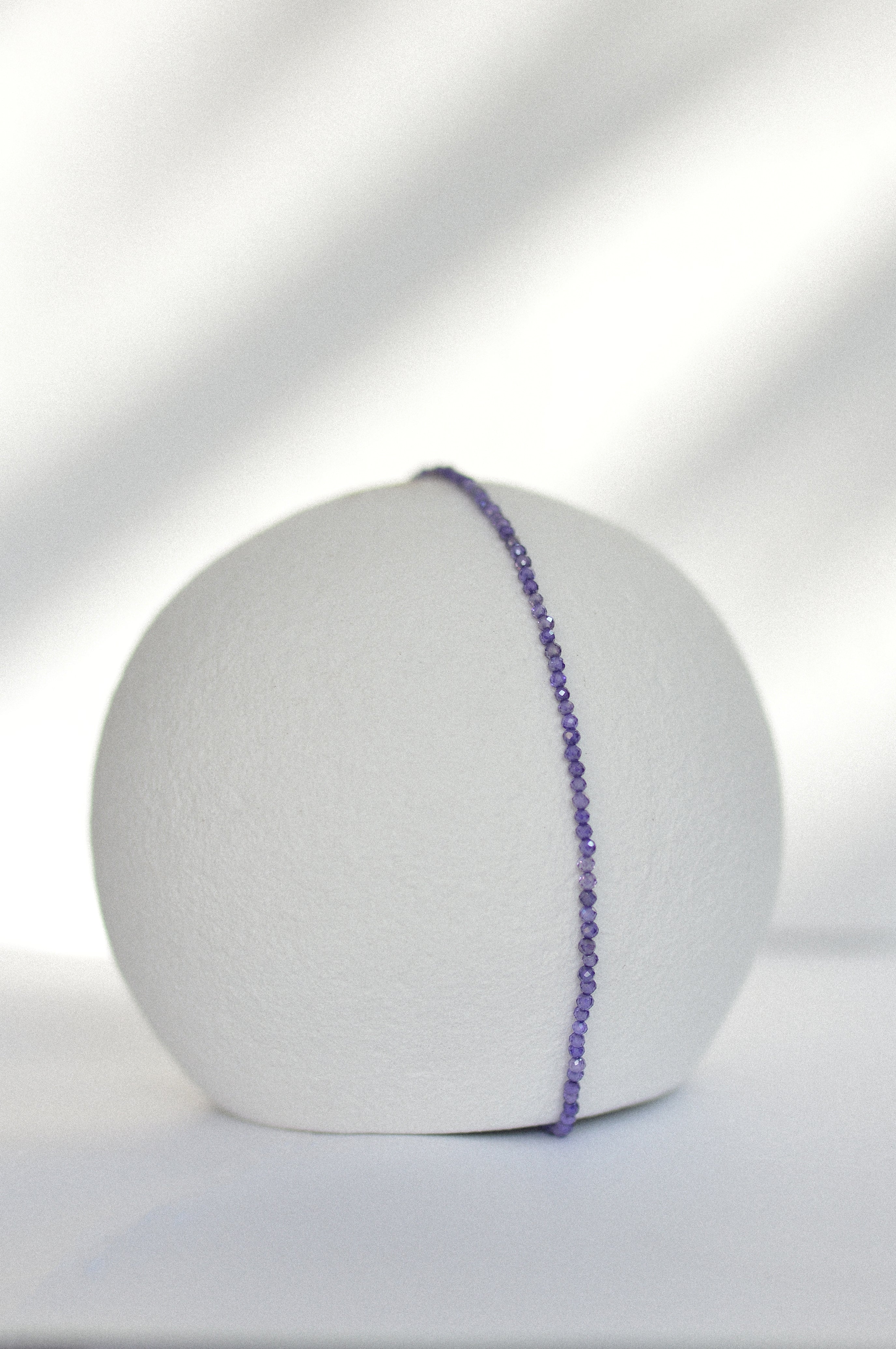 Purple Faceted Gemstone Beaded Necklace