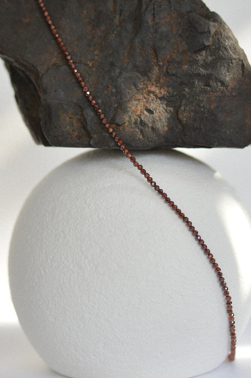 Red Faceted Beaded Necklace