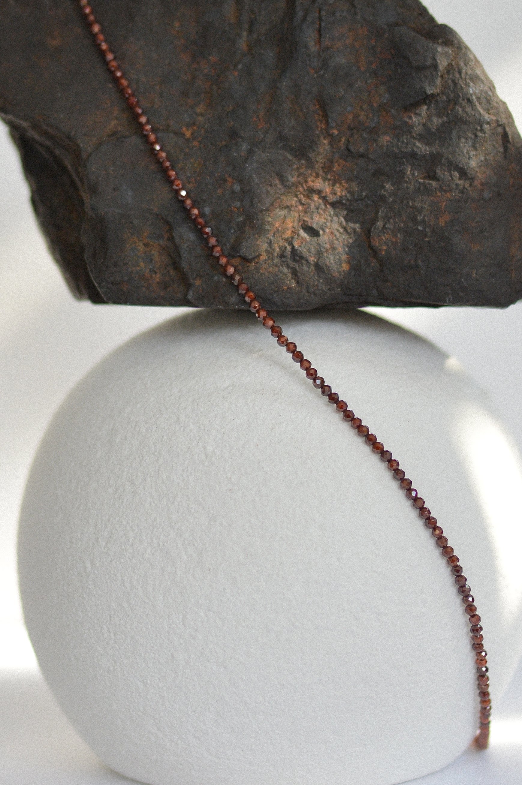 Red Faceted Beaded Necklace