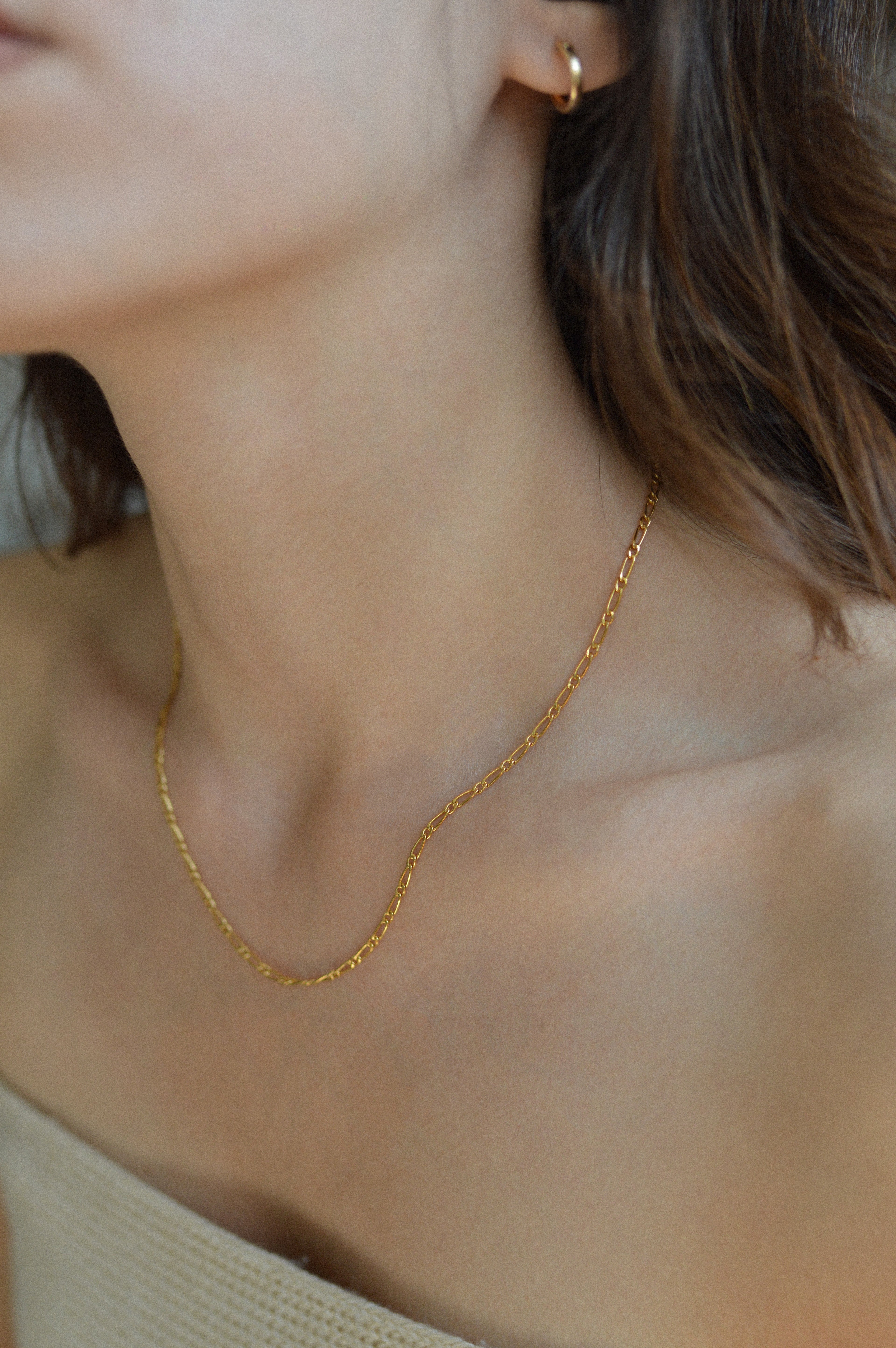 Single Link Figaro Necklace