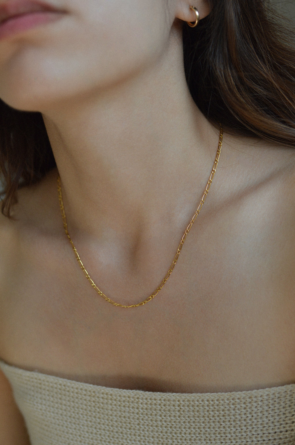 Single Link Figaro Necklace