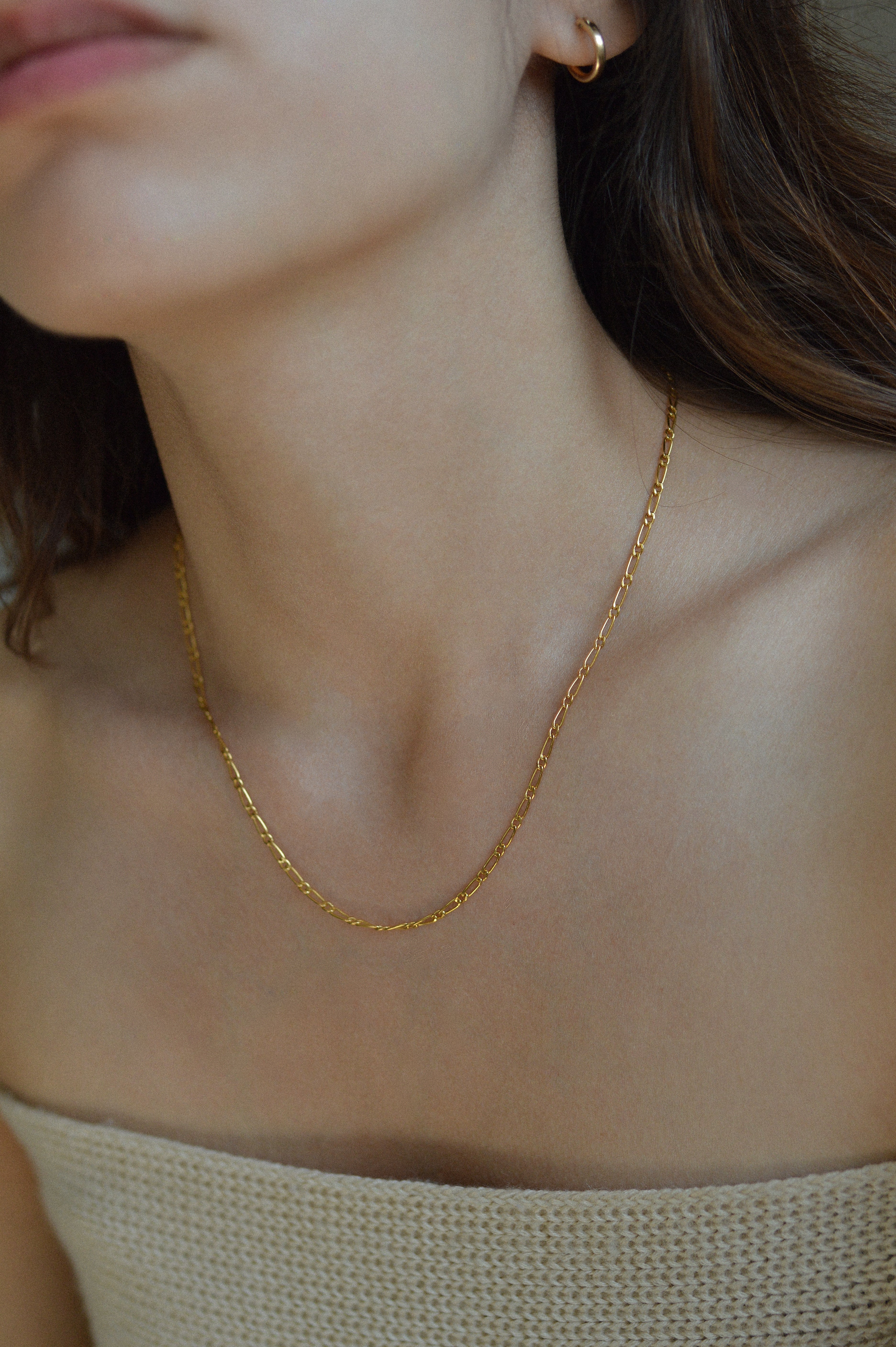 Single Link Figaro Necklace