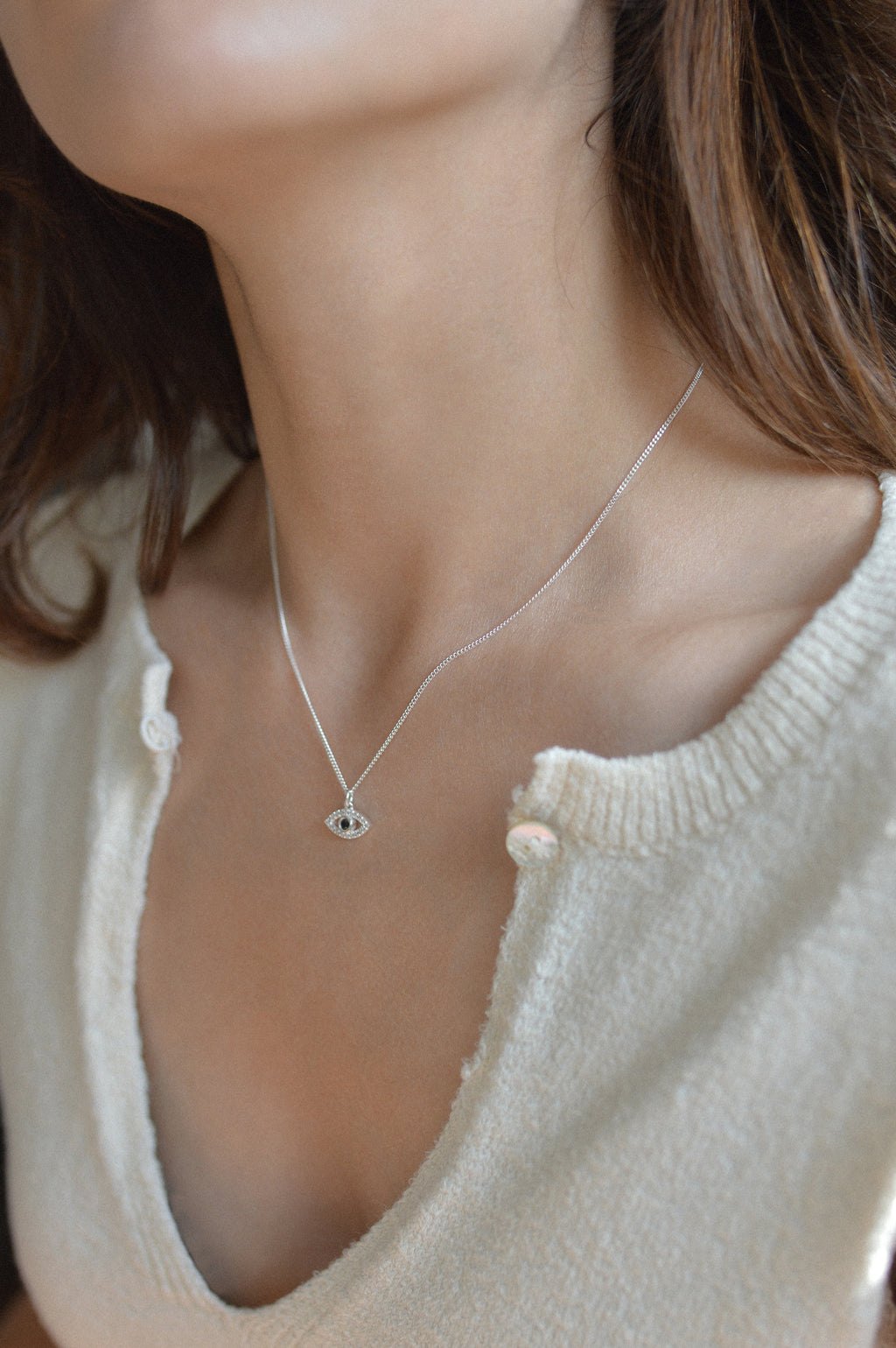 Evil Eye Cubic Zirconia Necklace