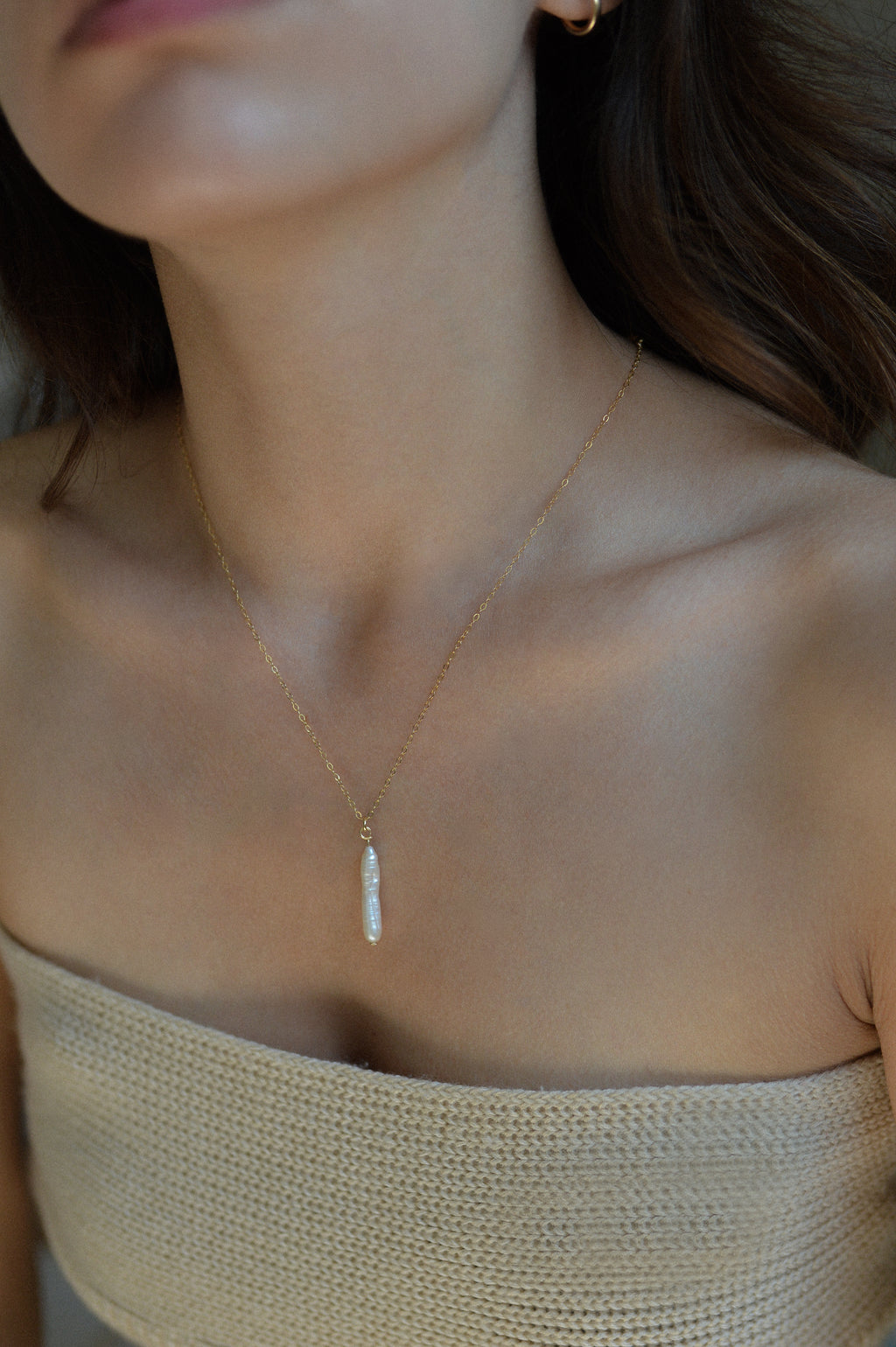 Long Freshwater Pearl Necklace