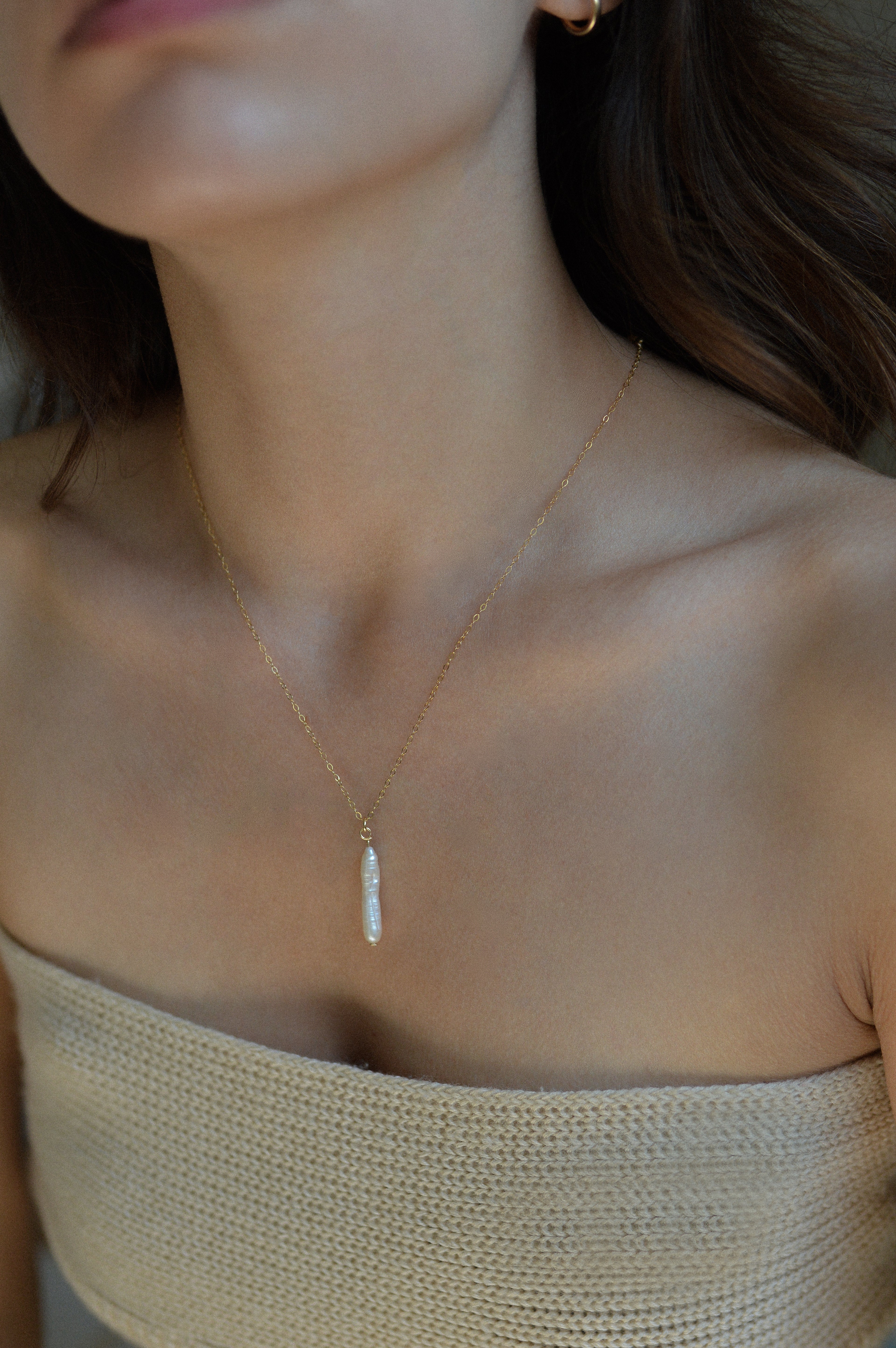 Long Freshwater Pearl Necklace