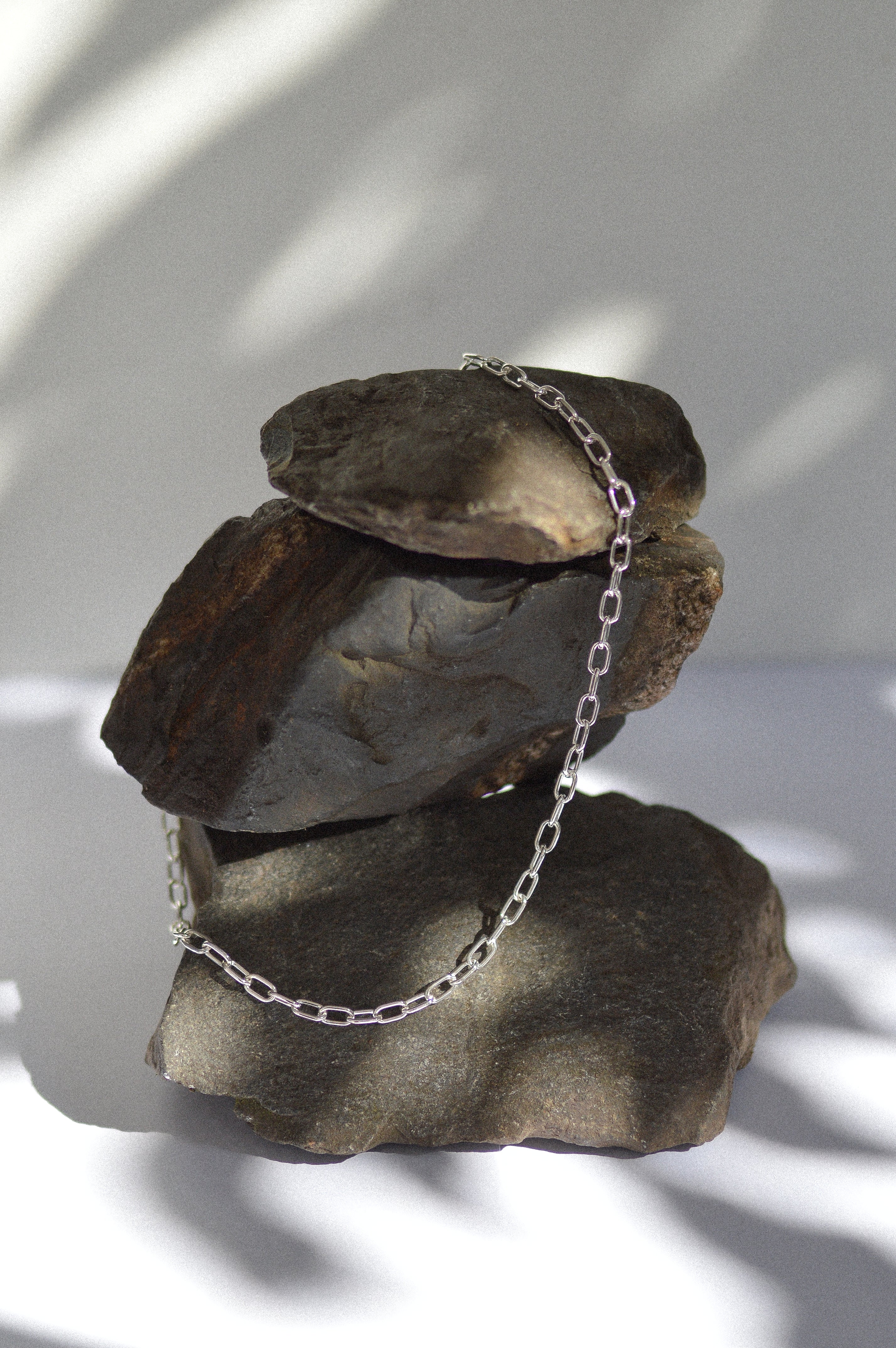 Chunky Paperclip Rectangle Necklace