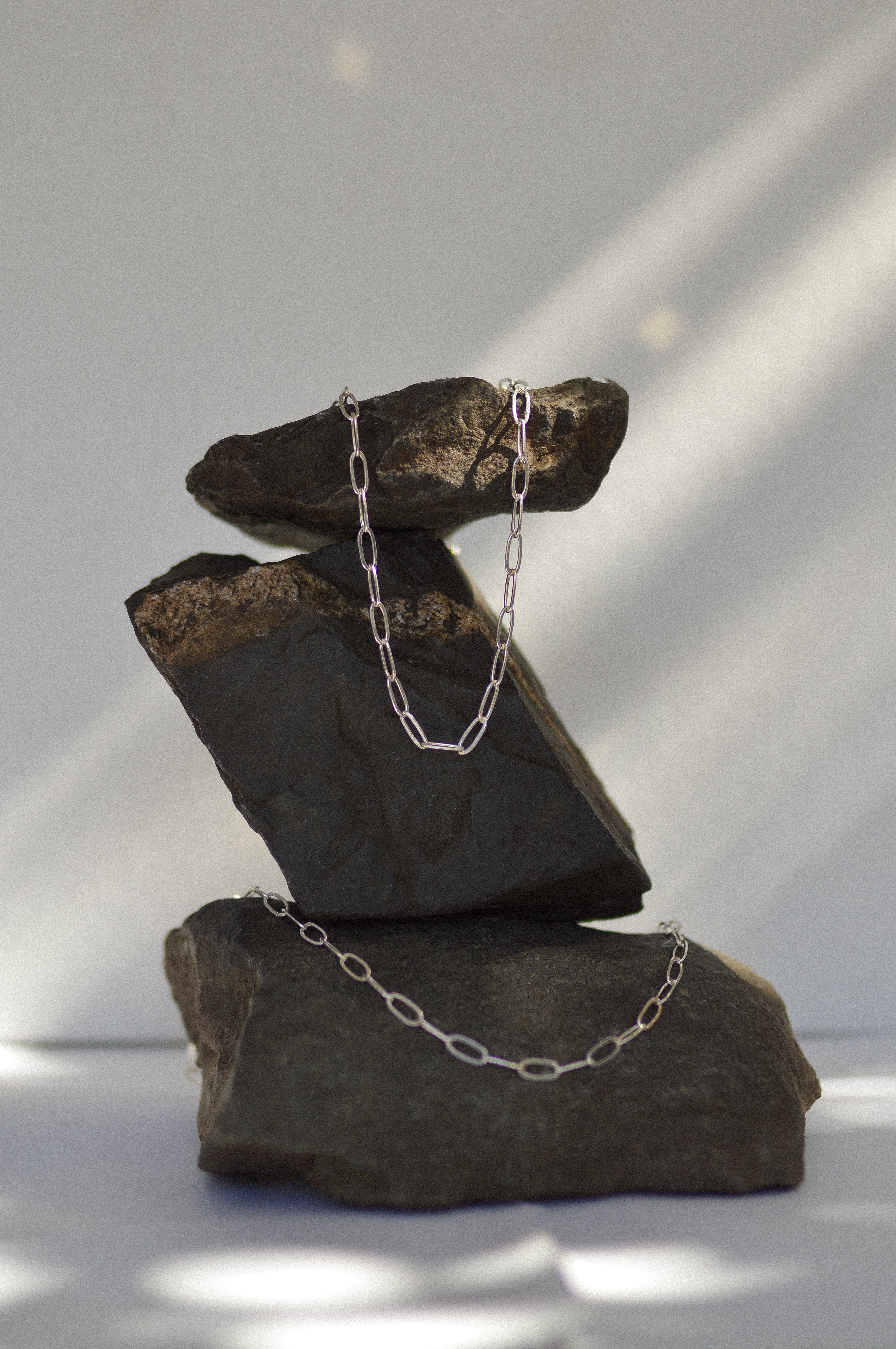 Paperclip Link Rectangle Necklace