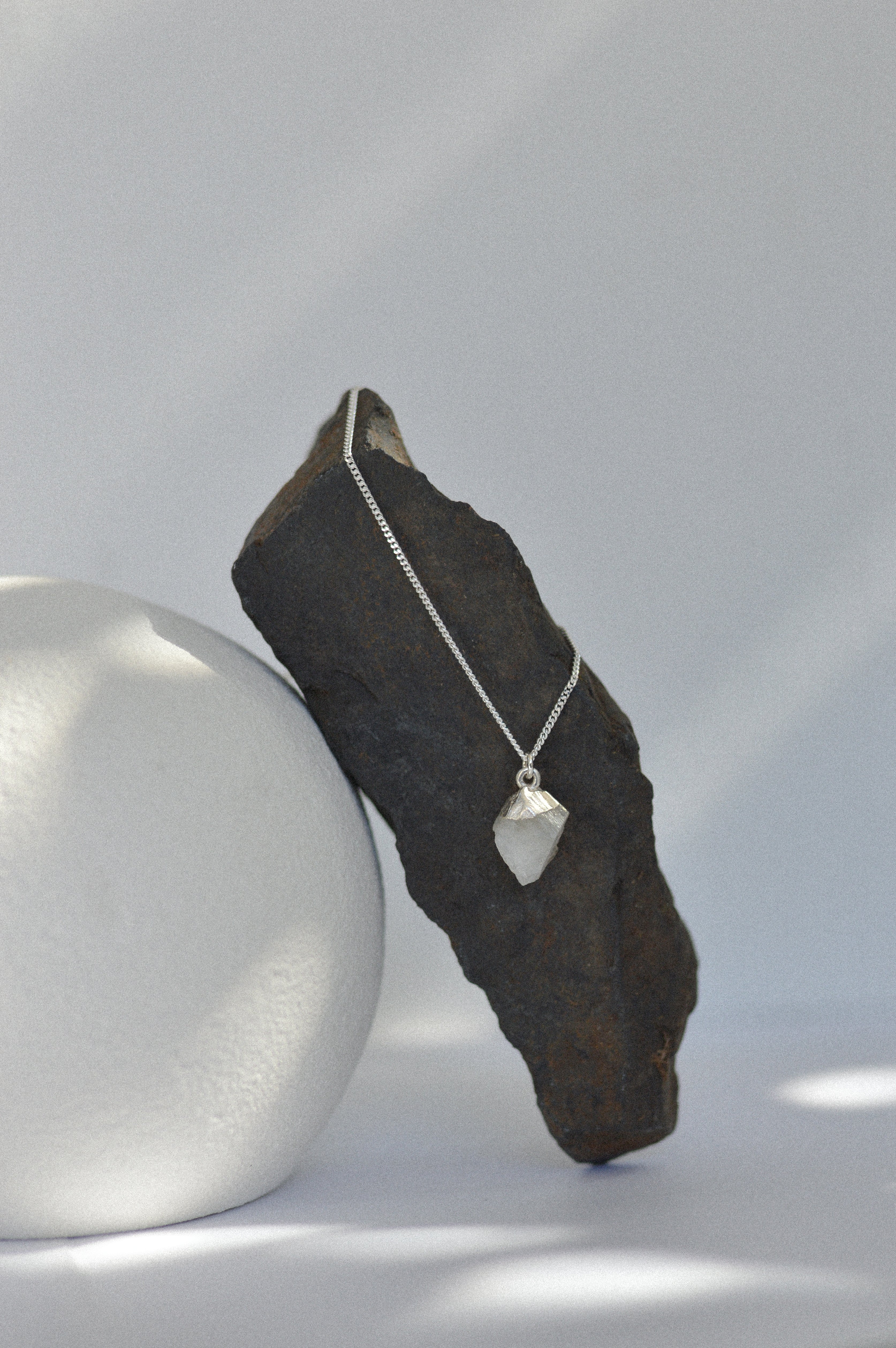 Raw Crystal Quartz Necklace