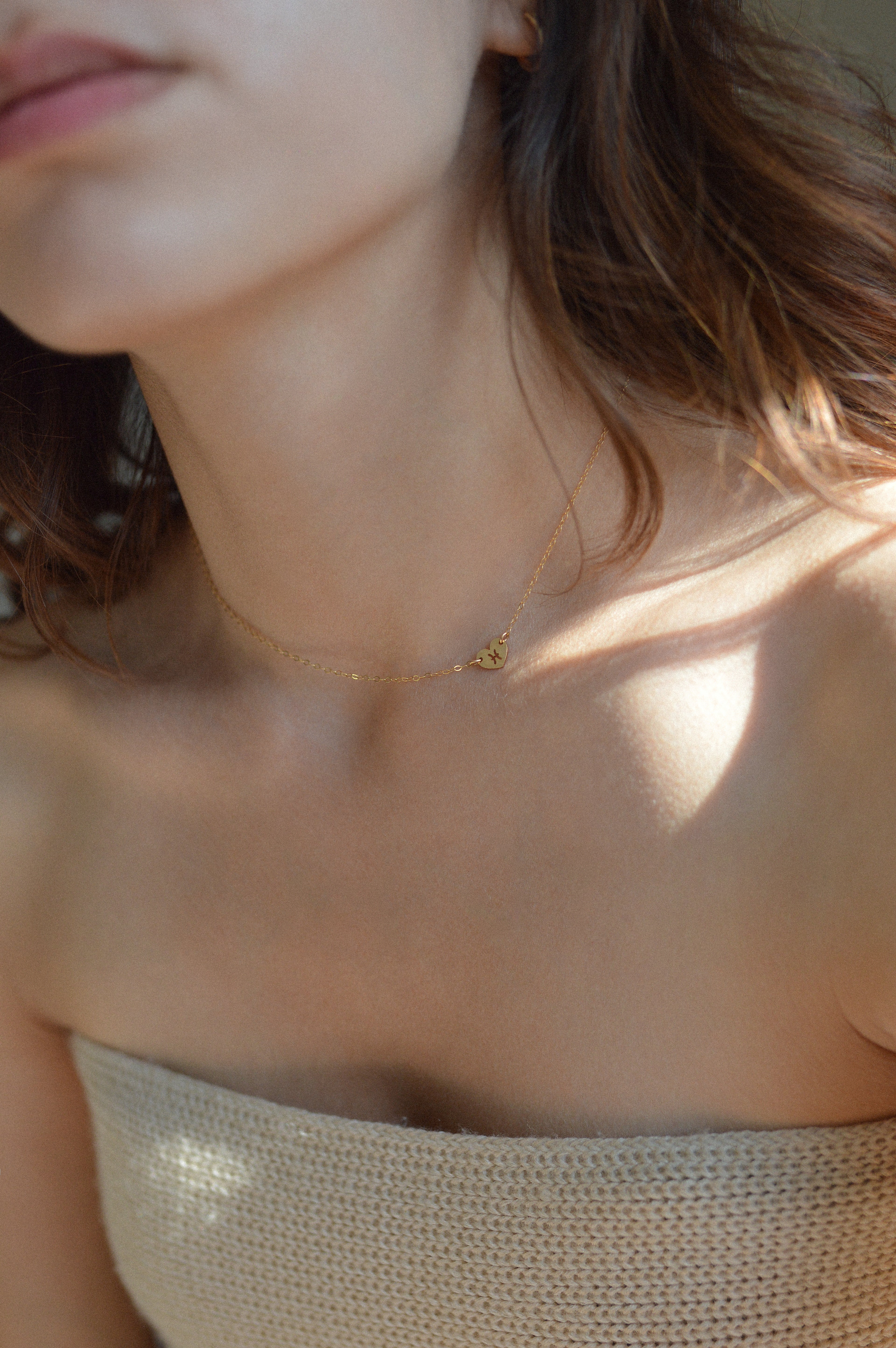 Zodiac Star Sign Heart Necklace