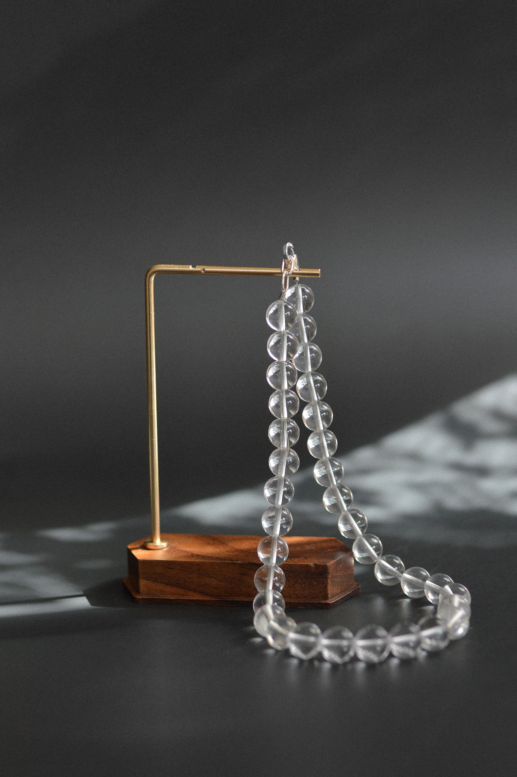 Crystal Quartz Gemstone Bead Necklace