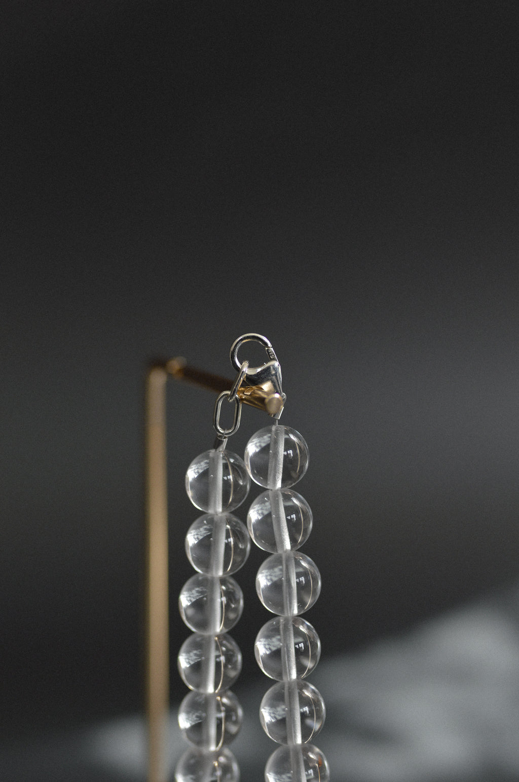 Crystal Quartz Gemstone Bead Necklace