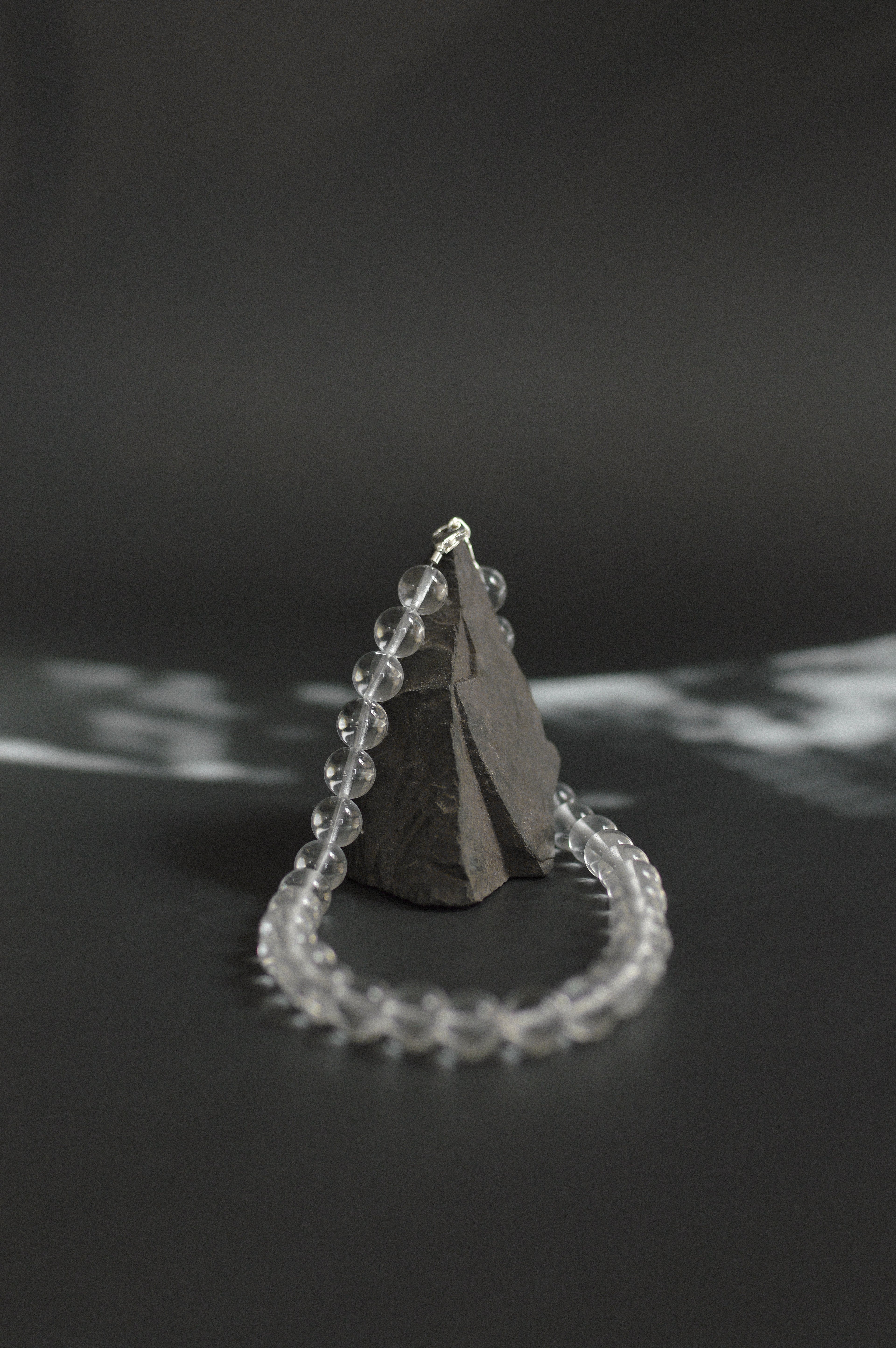 Crystal Quartz Gemstone Bead Necklace